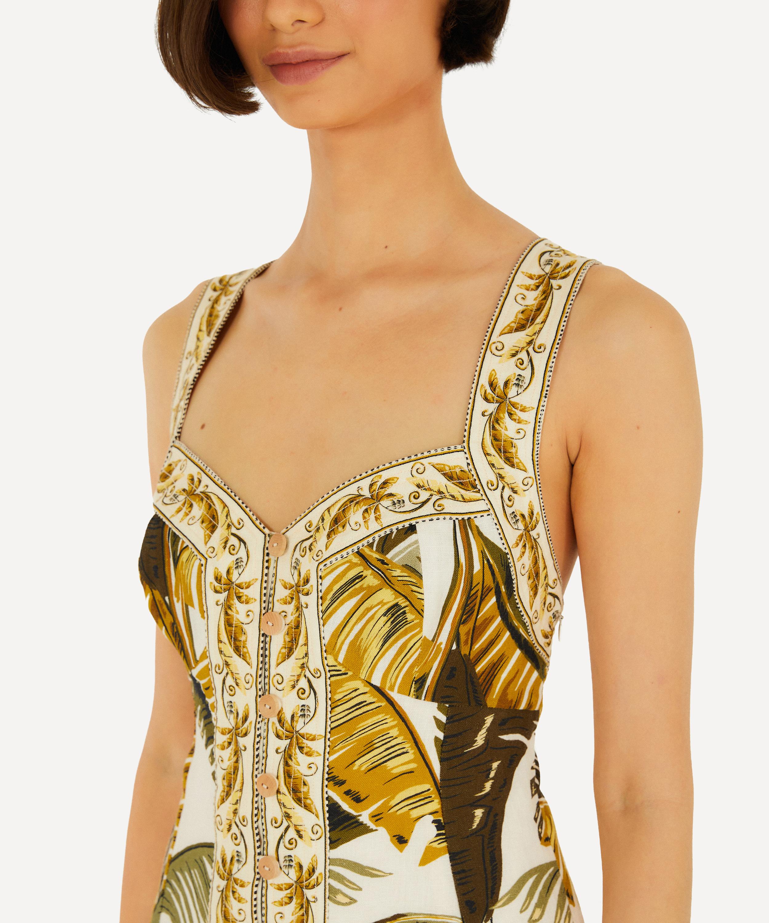 FARM Rio - Off-White Trancoso Buttoned Linen Mini Dress image number 1