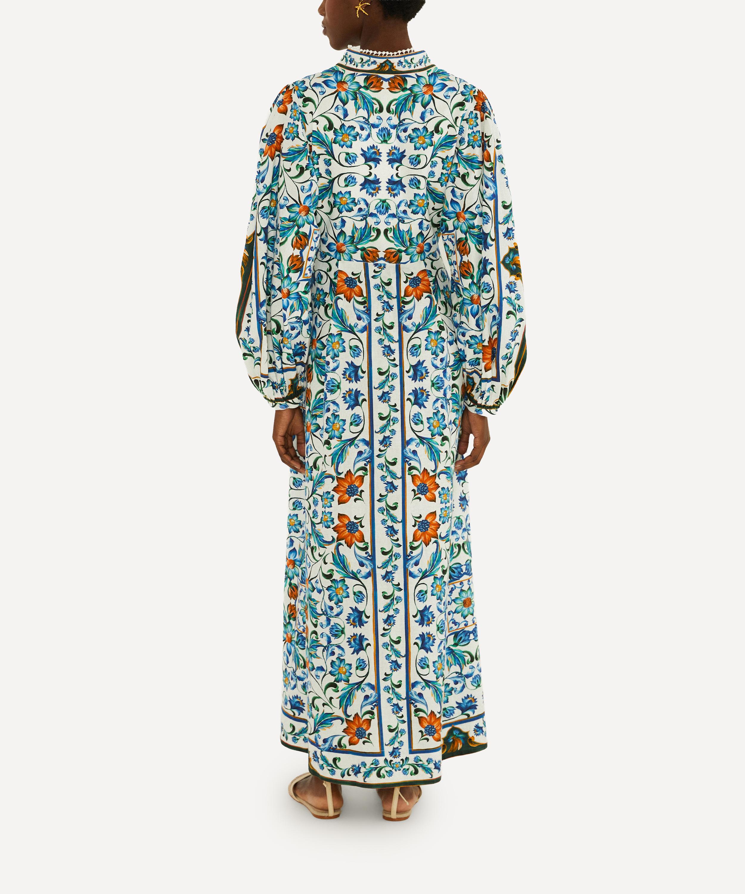 FARM Rio - Off-White Flora Tile Maxi Dress image number 3