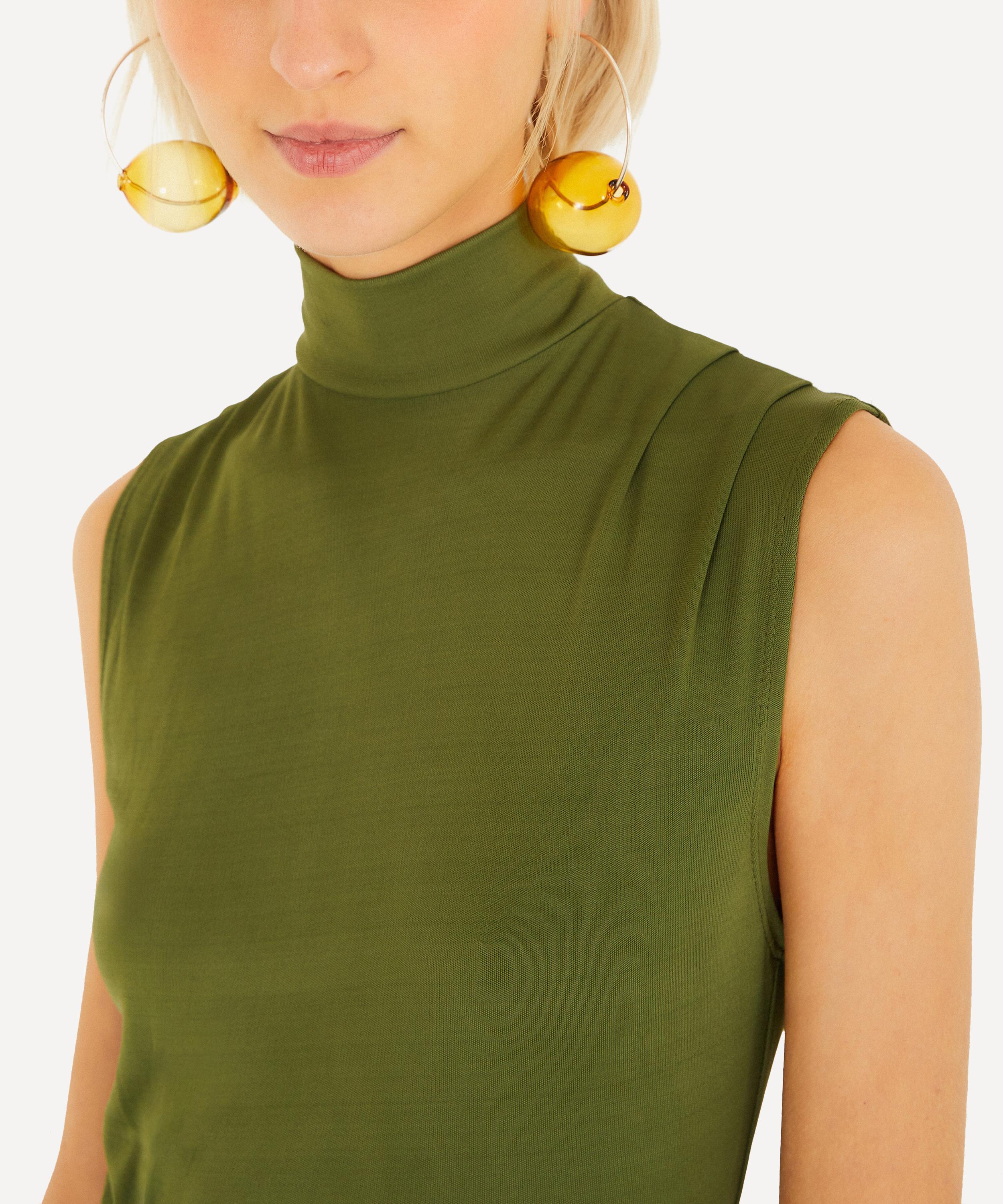 FARM Rio - Dark Green High-Neck Cut-Out Maxi-Dress image number 1