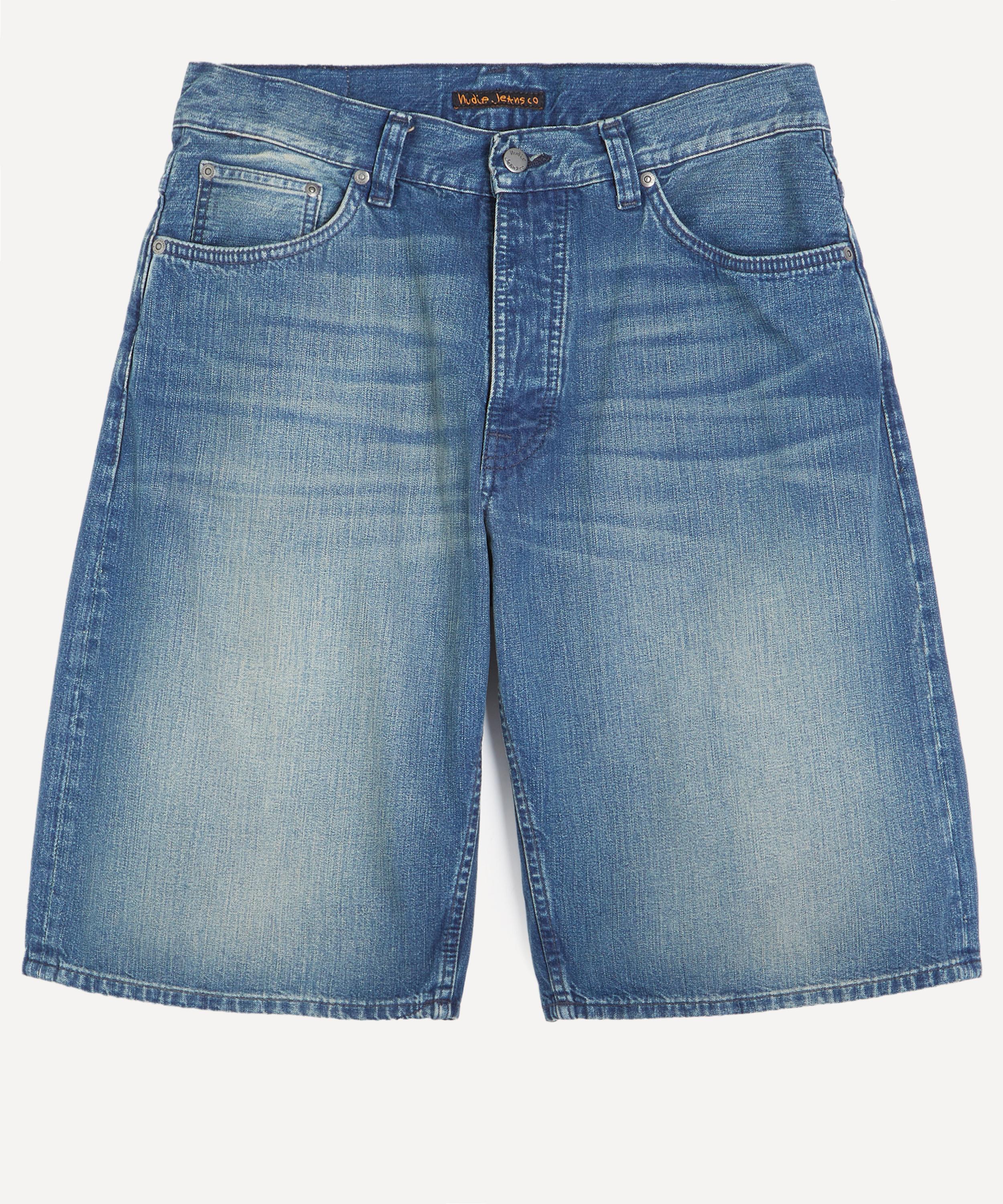 Nudie Jeans - Zeb Denim Shorts in Blue Painter