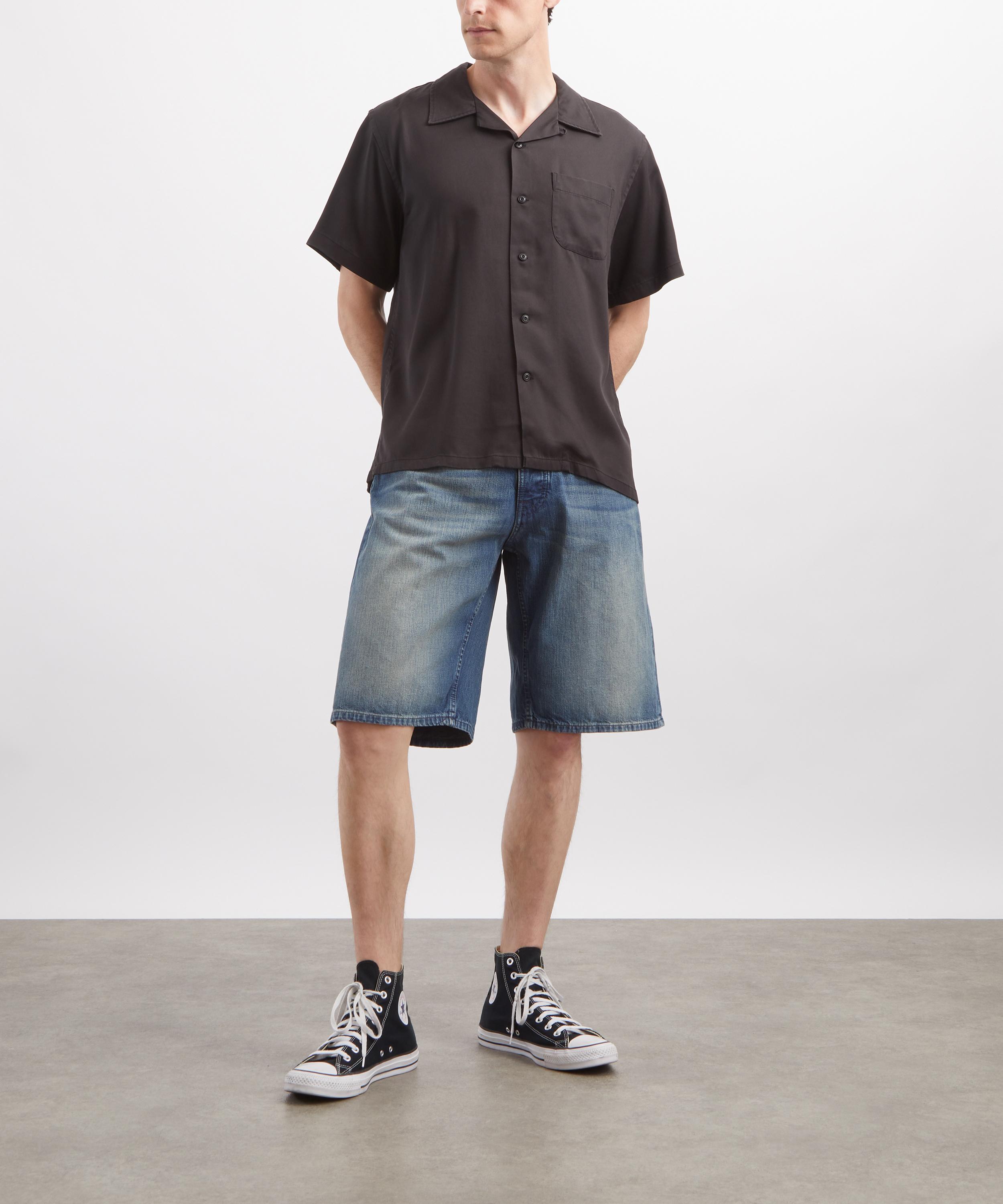 Nudie Jeans - Zeb Denim Shorts in Blue Painter image number 1