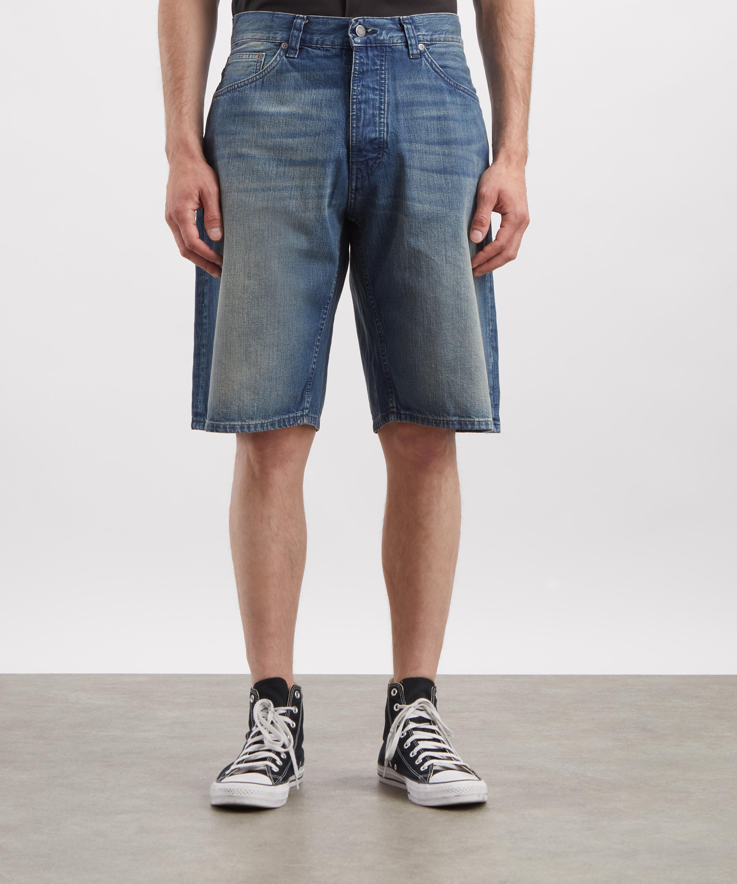 Nudie Jeans - Zeb Denim Shorts in Blue Painter image number 2