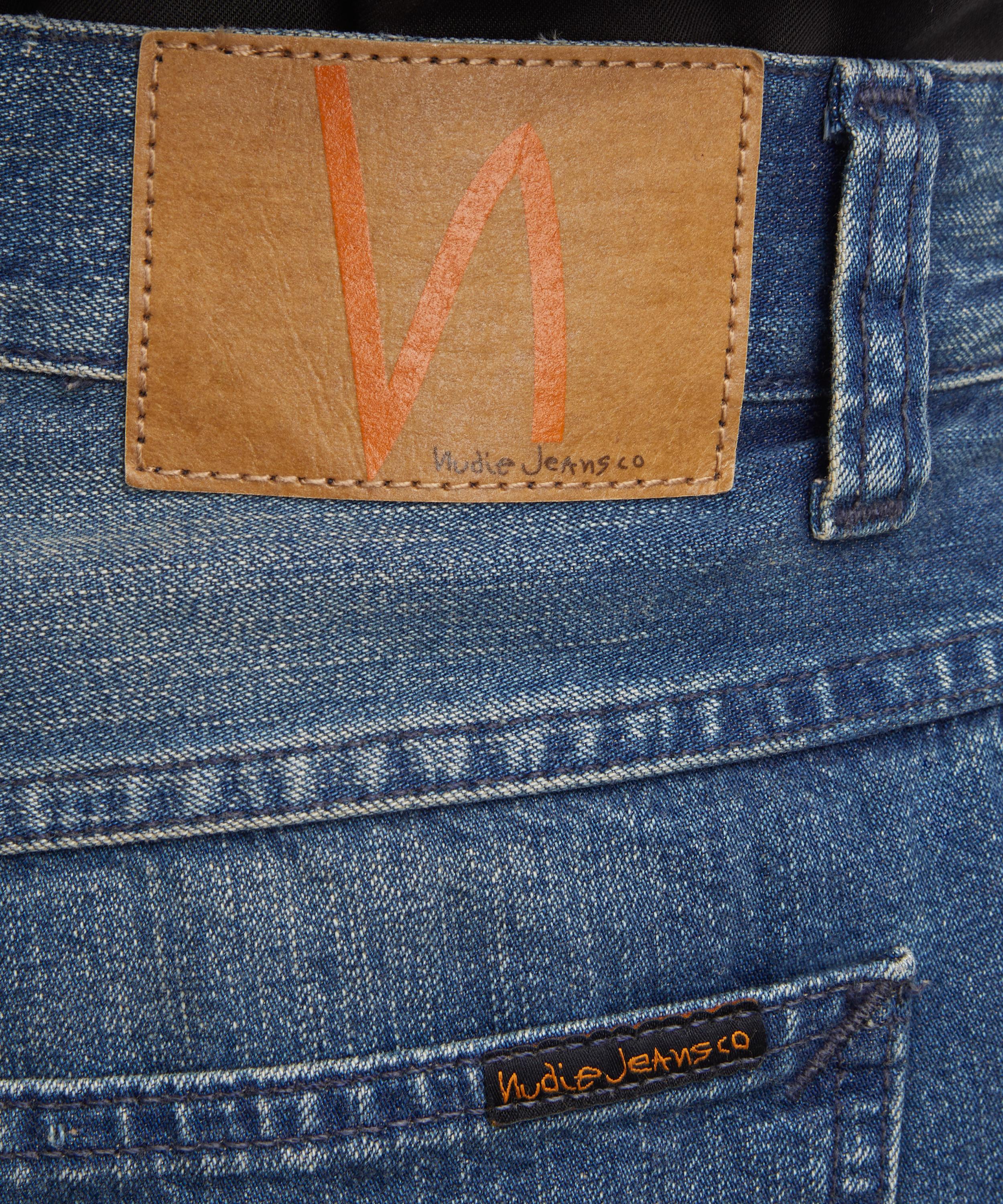 Nudie Jeans - Zeb Denim Shorts in Blue Painter image number 4