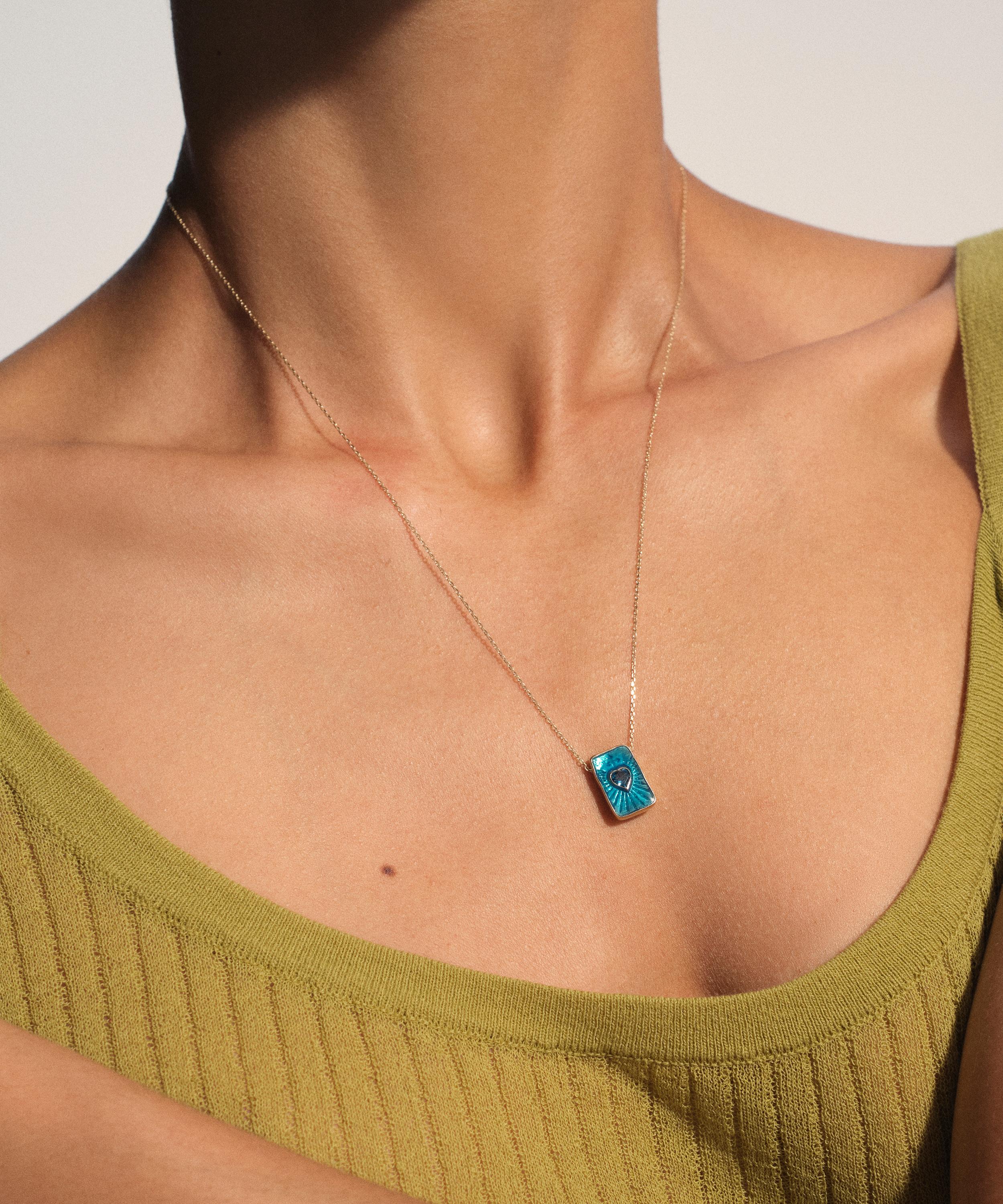 Pascale Monvoisin - 9ct Gold Deva London Blue Topaz Necklace image number 1