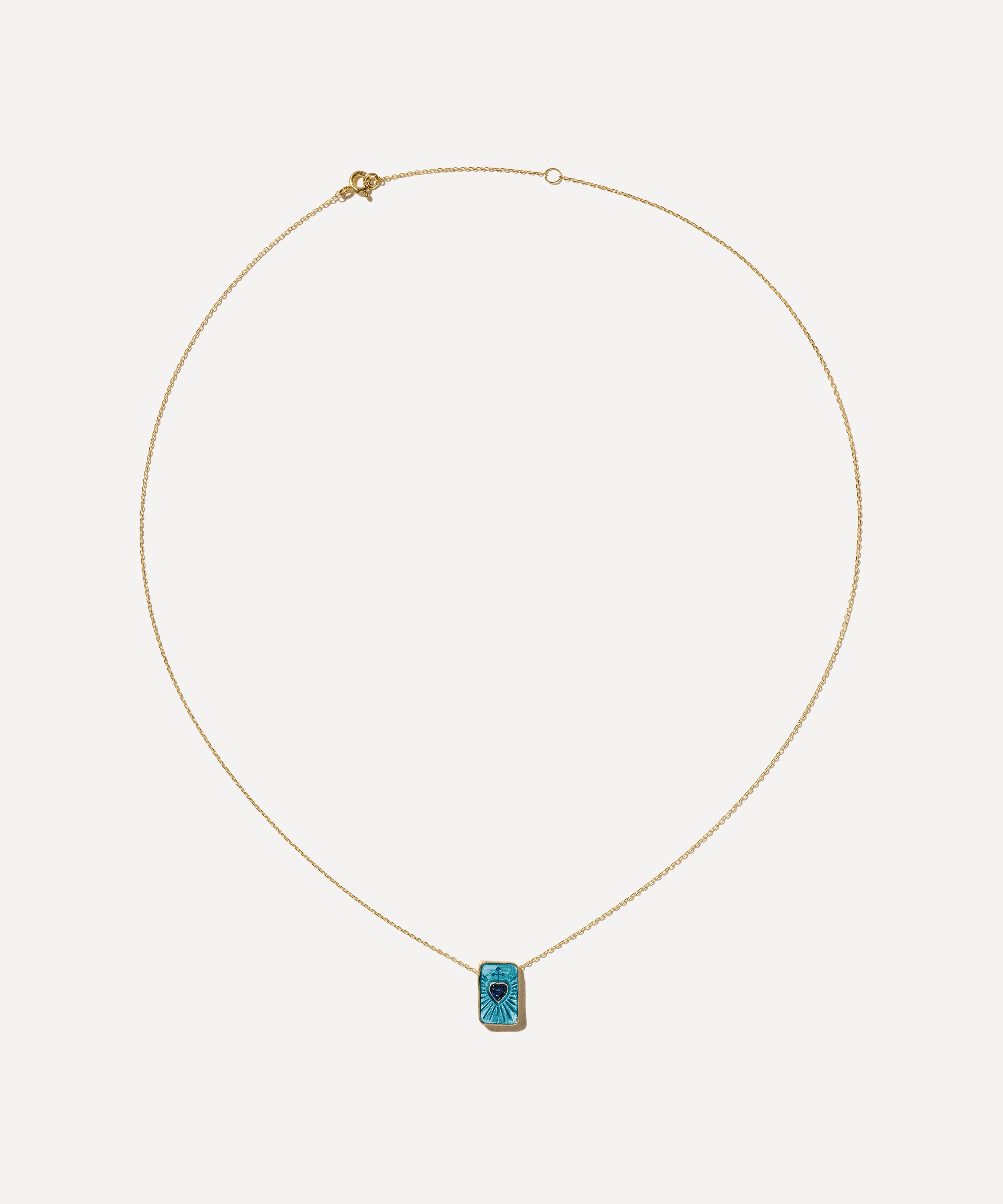 Pascale Monvoisin - 9ct Gold Deva London Blue Topaz Necklace image number 3