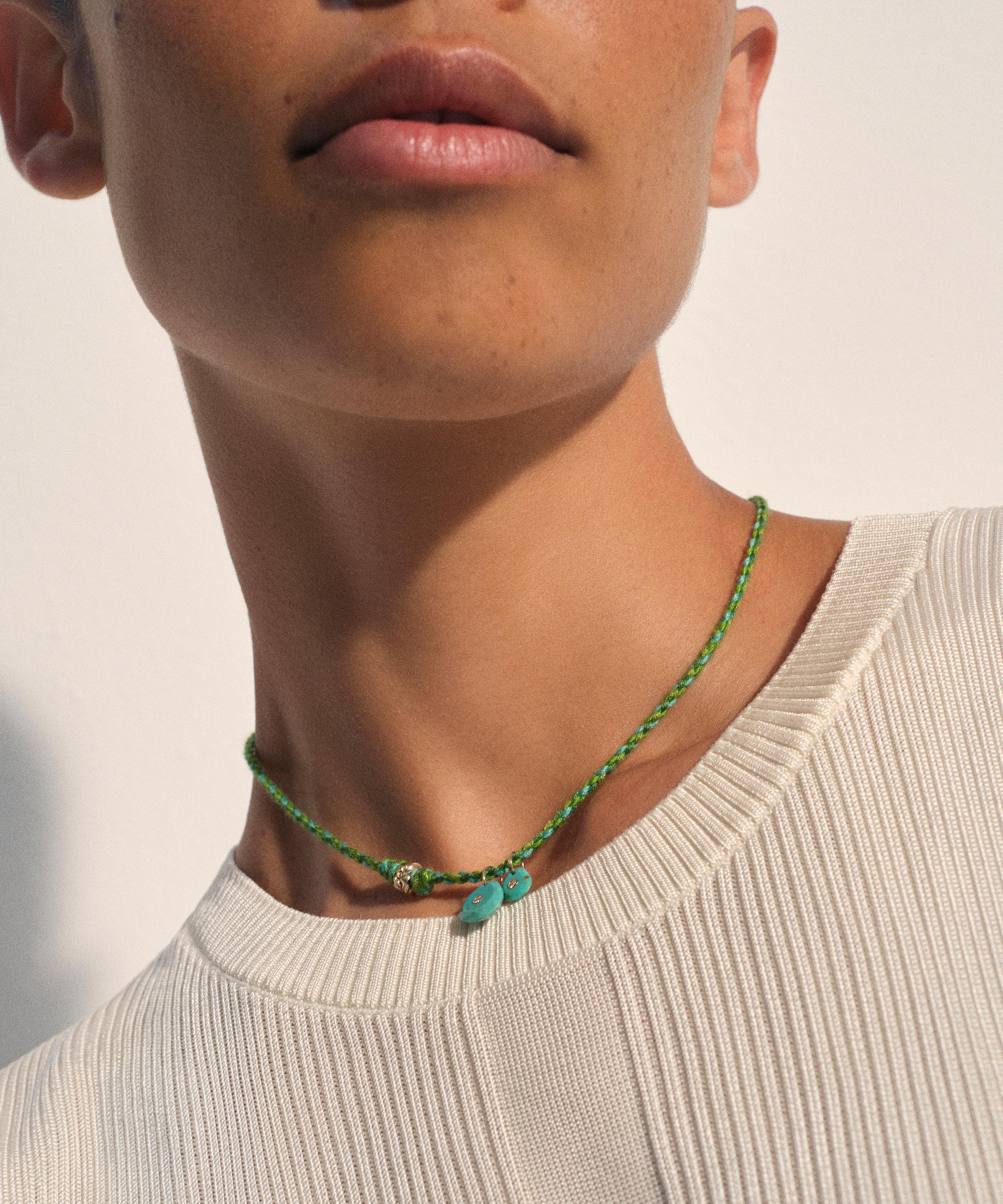 Pascale Monvoisin - 9ct Gold Holi Turquoise Necklace image number 1