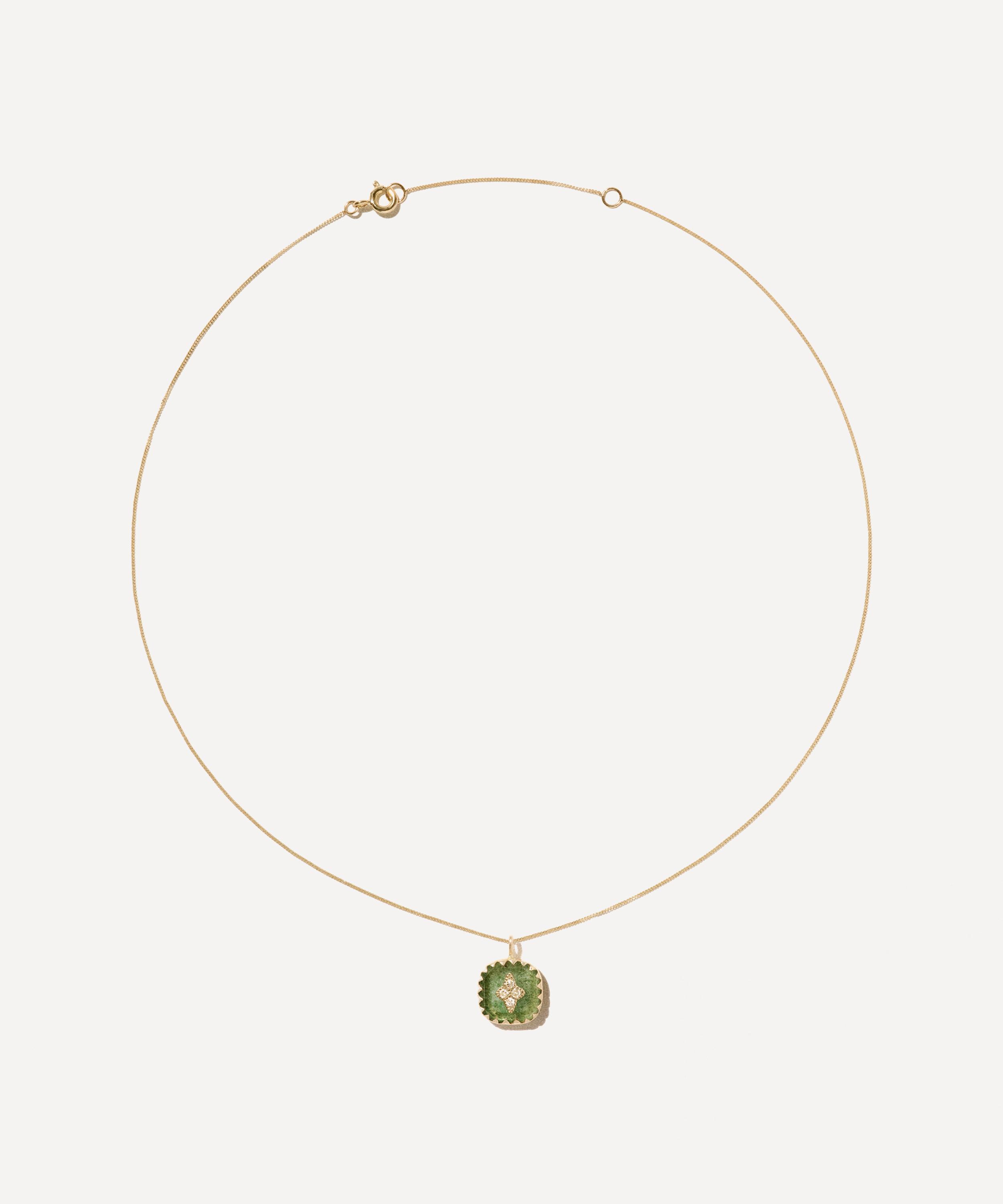 Pascale Monvoisin - 9ct Gold Pierrot Aventurine Quartz Necklace image number 2