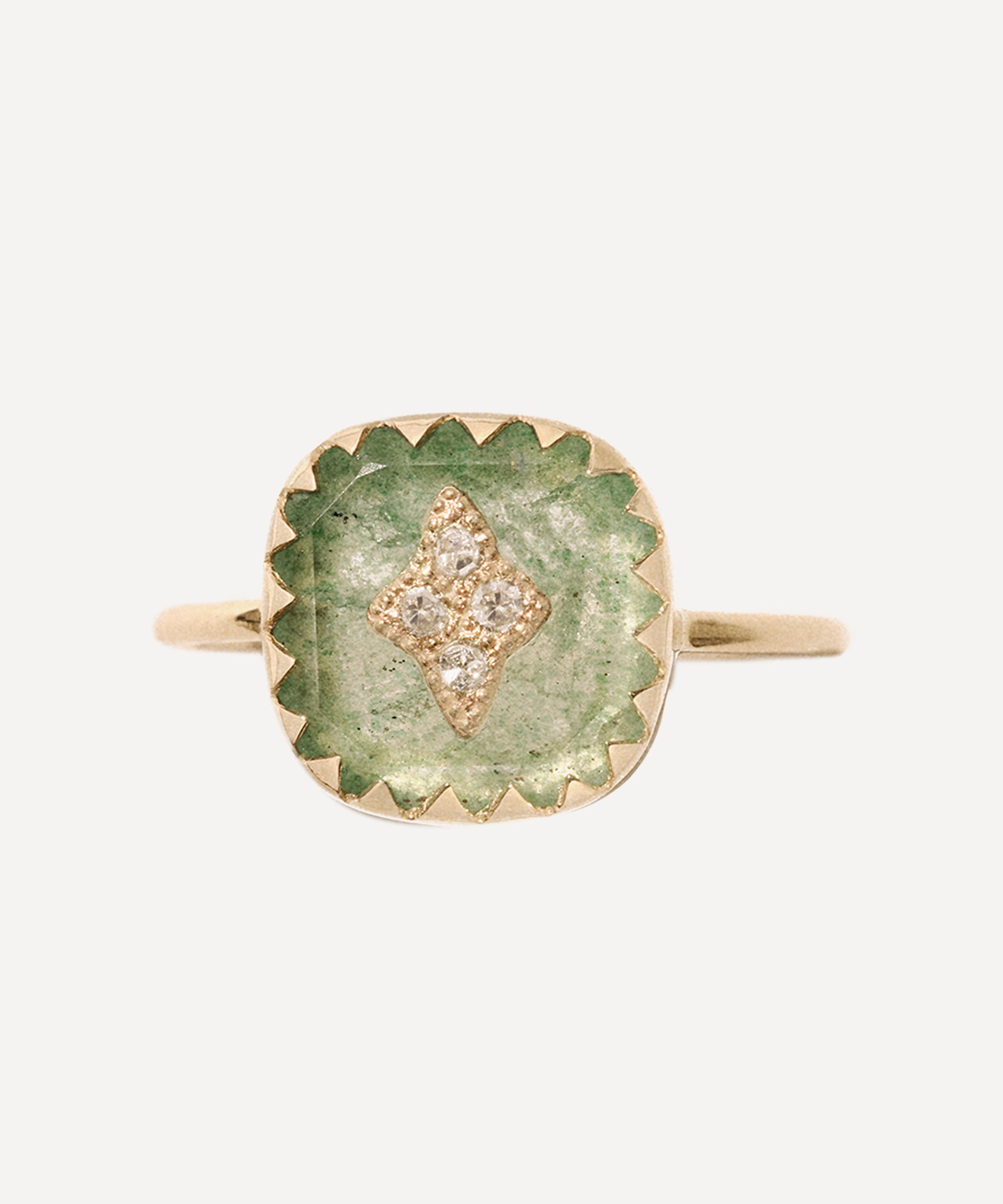 Pascale Monvoisin - 9ct Gold Pierrot Aventurine Quartz Ring
