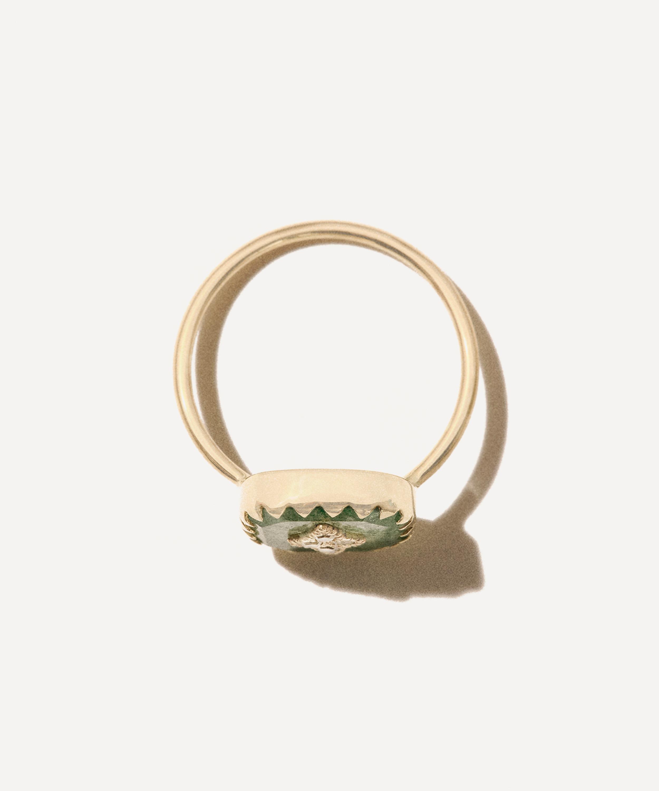 Pascale Monvoisin - 9ct Gold Pierrot Aventurine Quartz Ring image number 2
