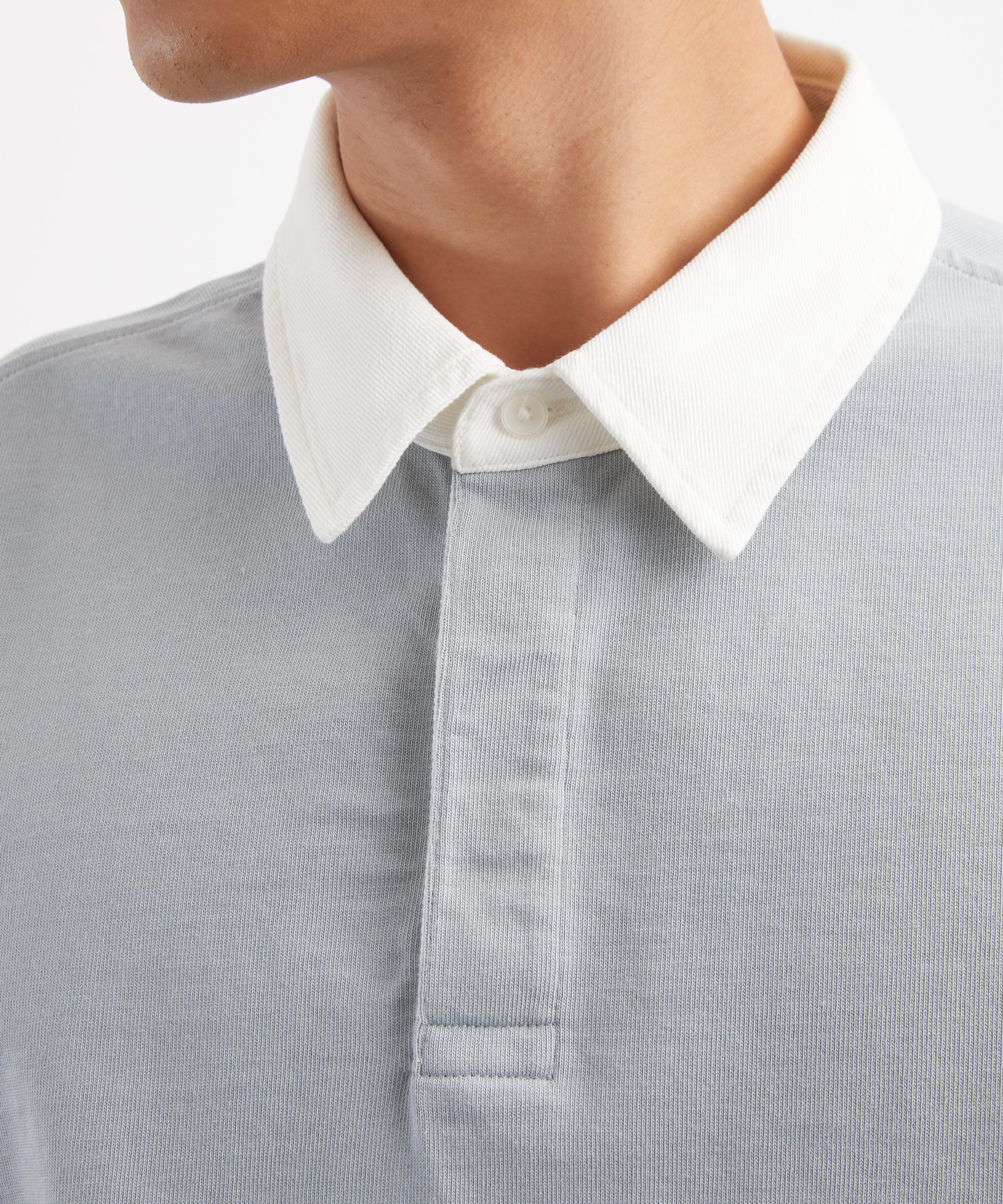 Frame - Blue Grey Rugby Polo image number 4