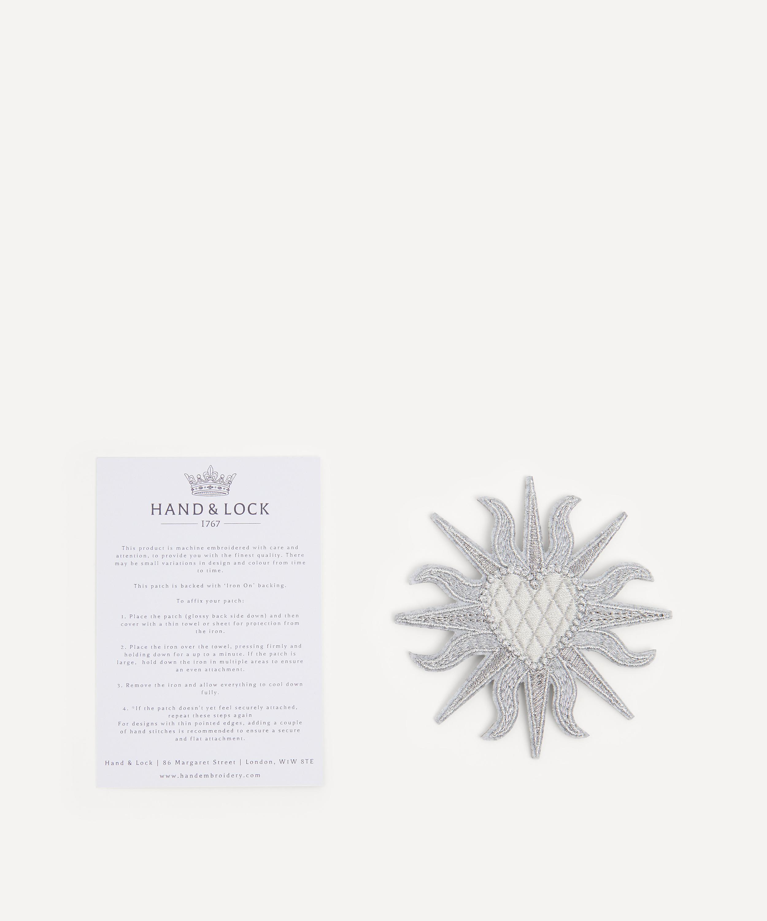 Hand and Lock - Sacred Heart Patch in Silver image number 1