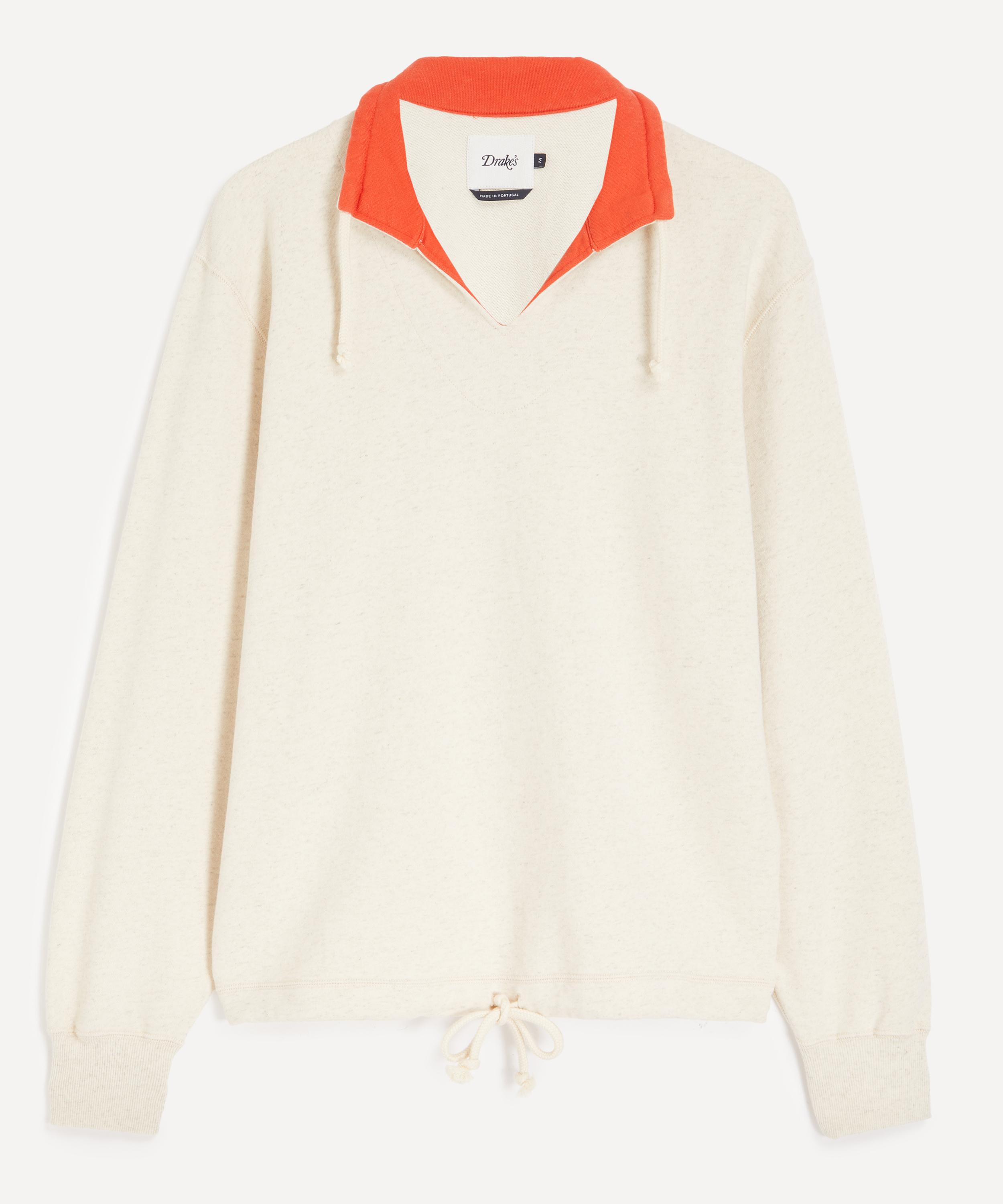 Drakes - Ecru Cotton-Hemp Smock Sweatshirt