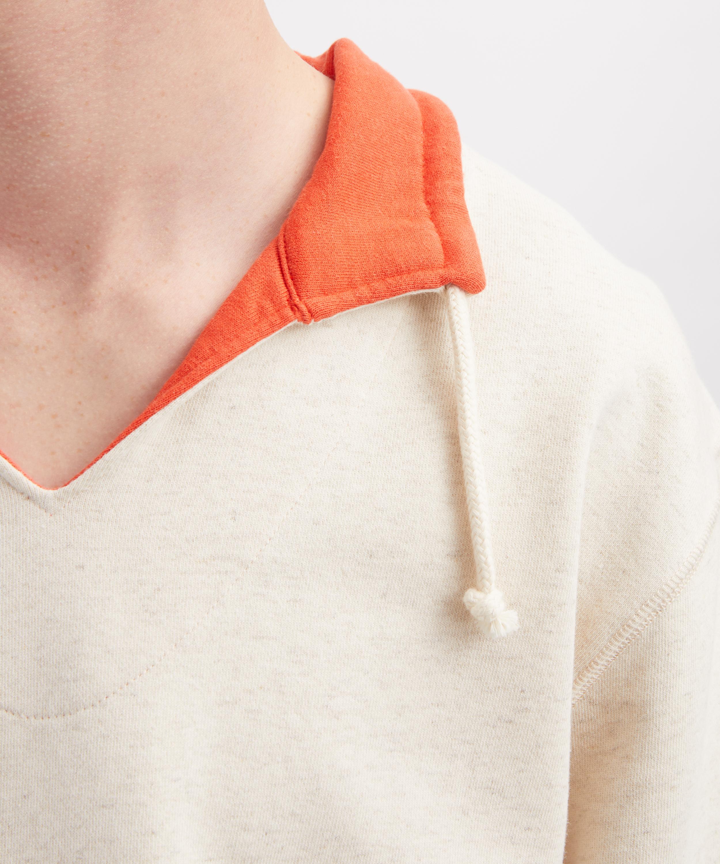 Drakes - Ecru Cotton-Hemp Smock Sweatshirt image number 4