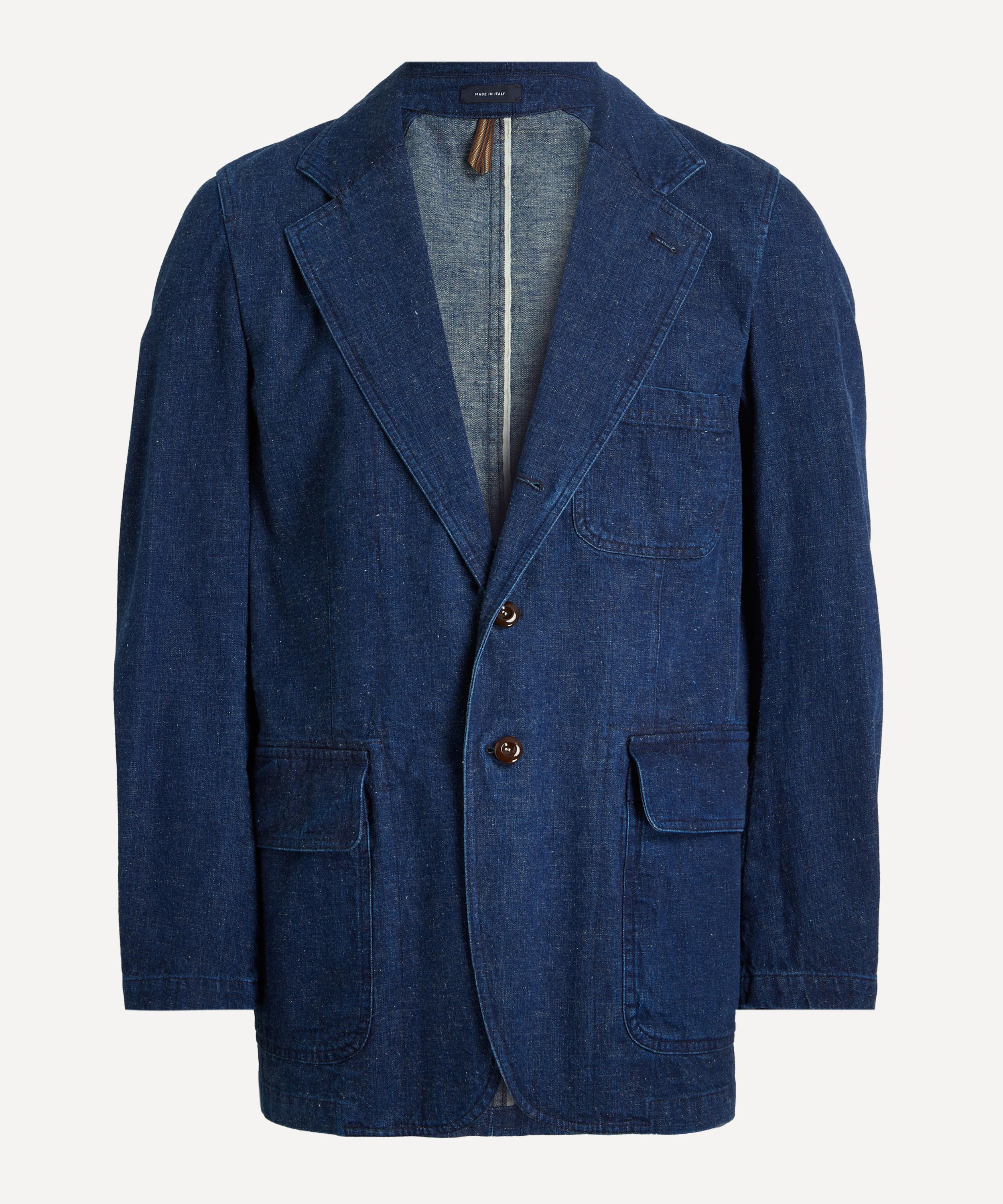 Drakes - Indigo Cotton-Linen Games Blazer Mk. I