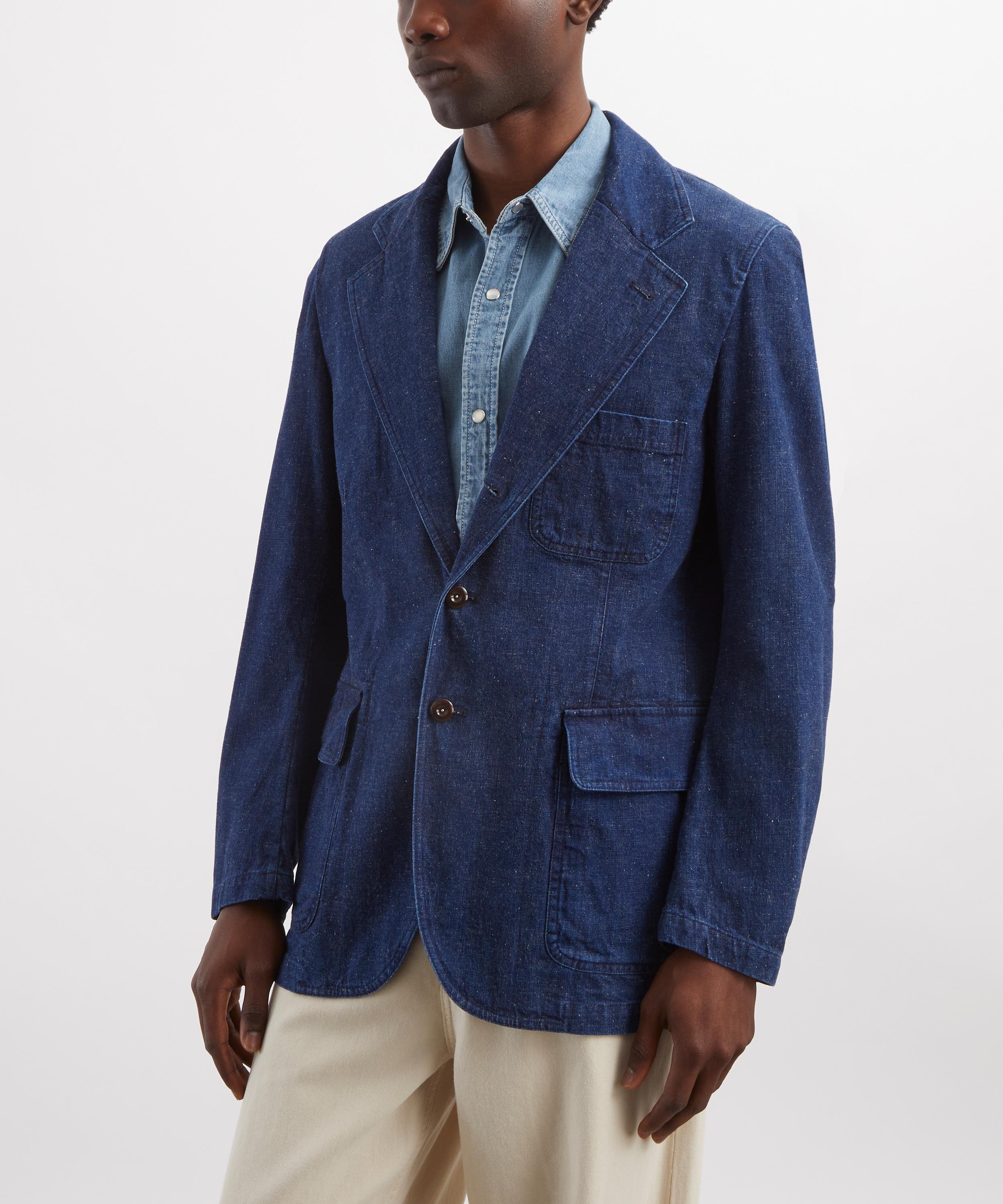 Drakes - Indigo Cotton-Linen Games Blazer Mk. I image number 2