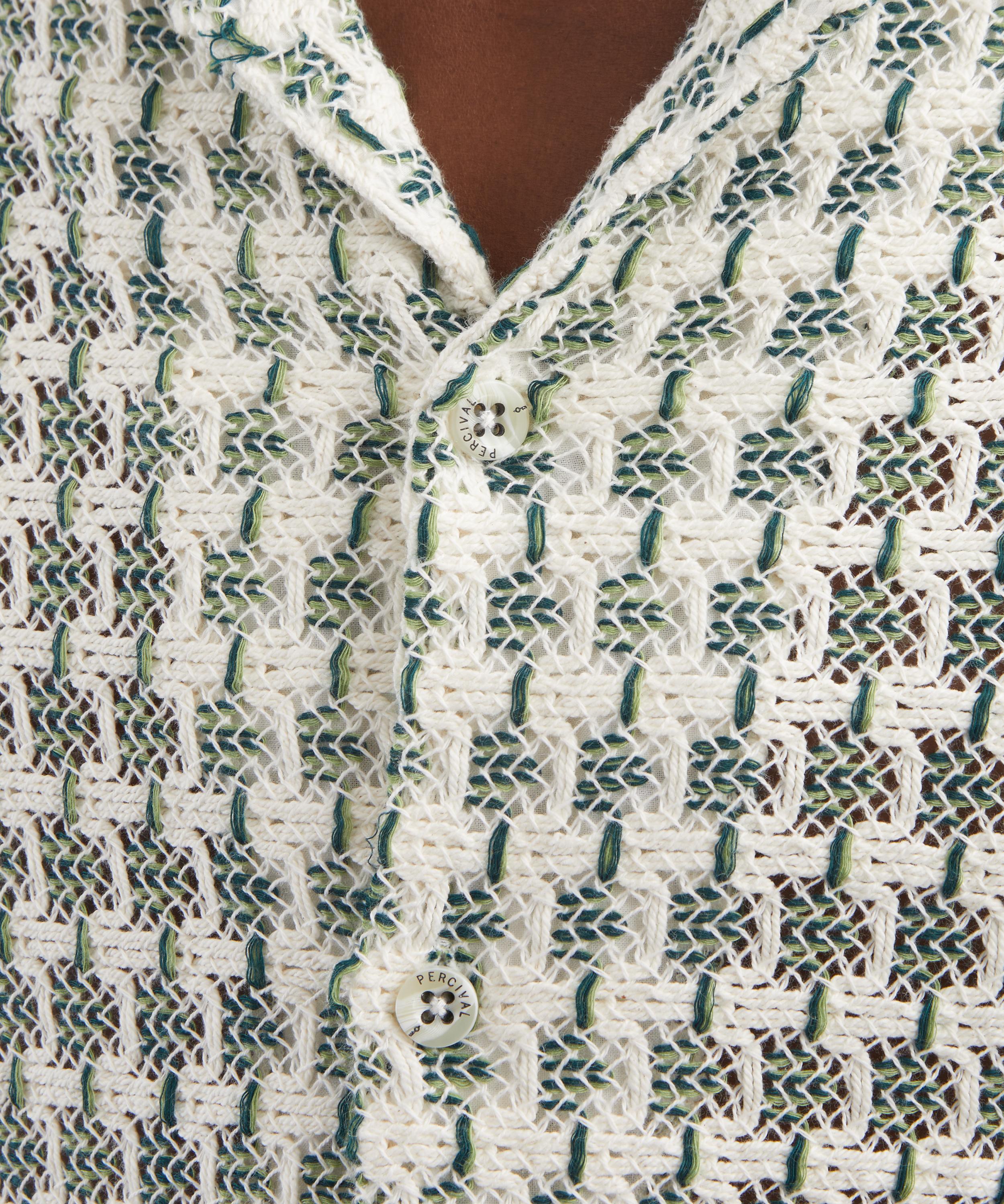 Percival - Freddie Crochet Boxy Short Sleeve Shirt image number 4