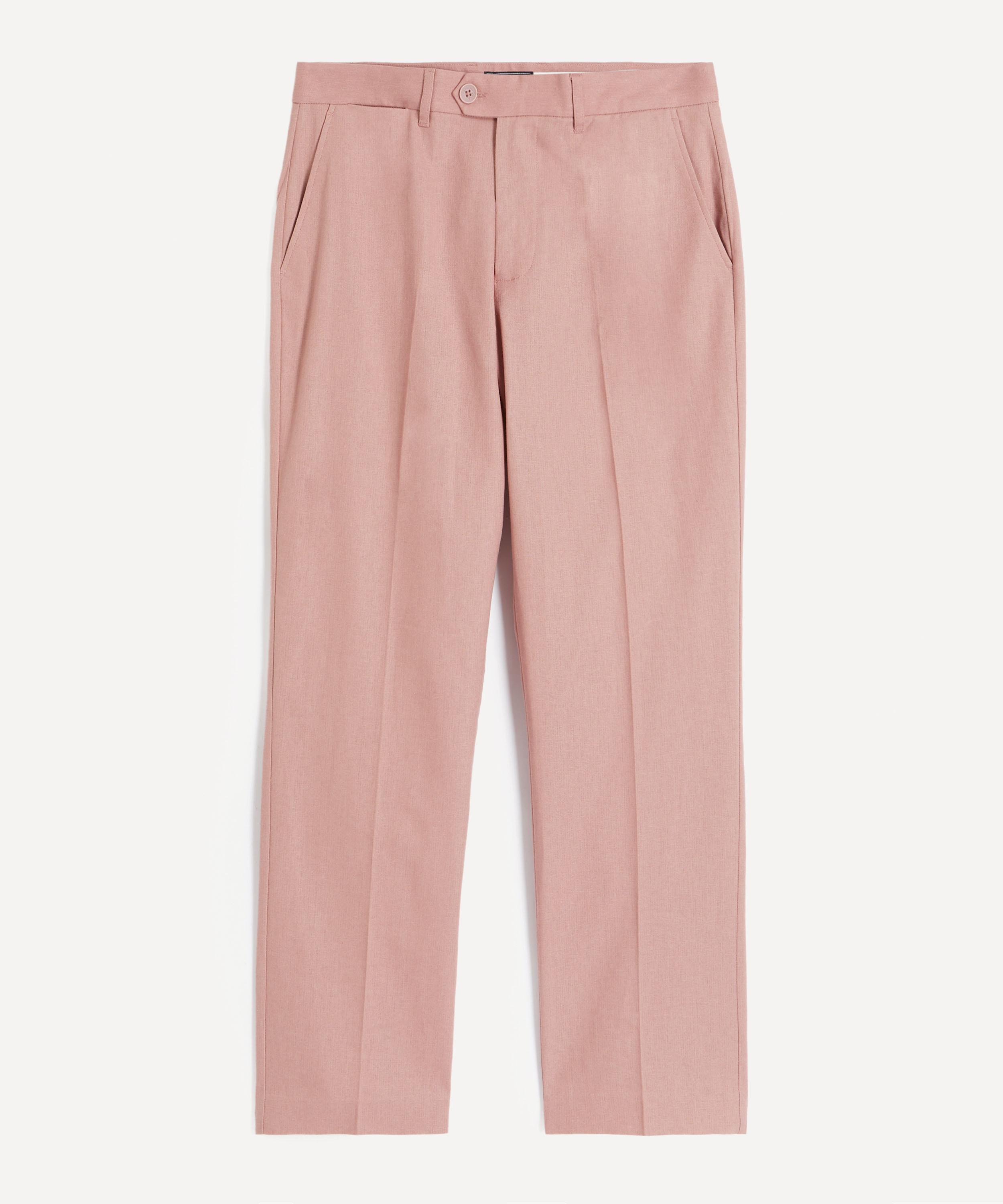 Percival - Mauve Tailored Linen Trousers