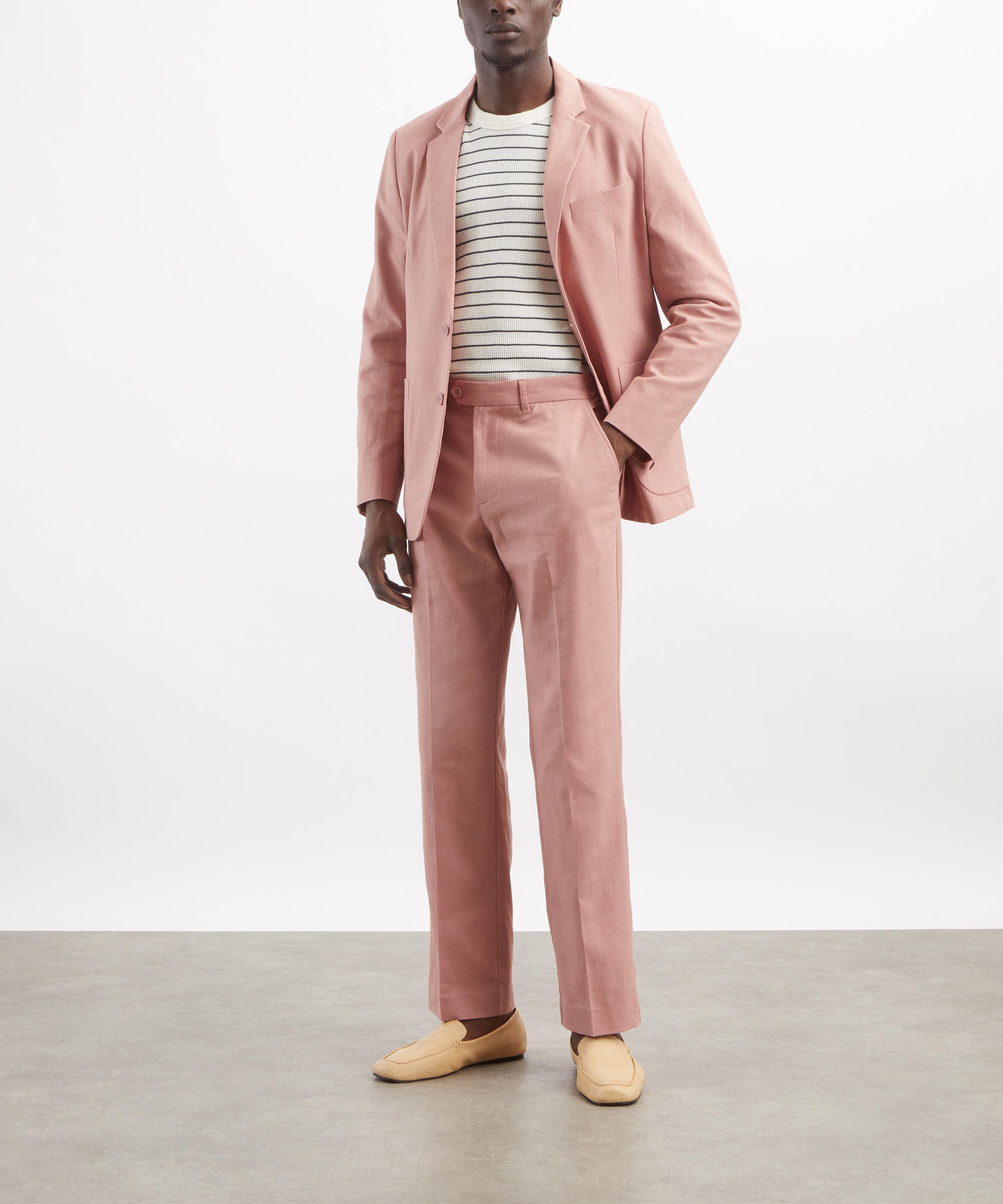 Percival - Mauve Tailored Linen Trousers image number 1