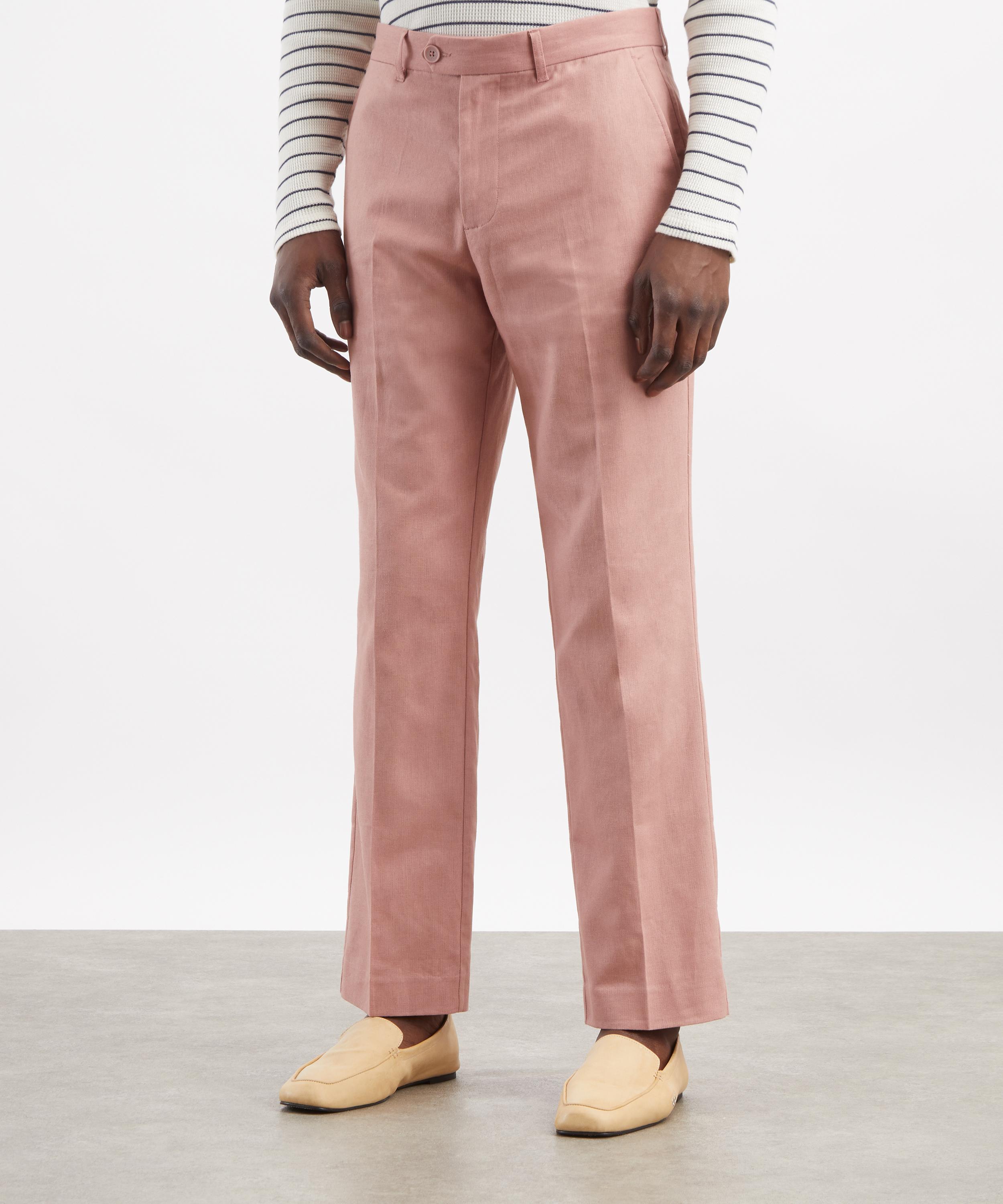 Percival - Mauve Tailored Linen Trousers image number 2
