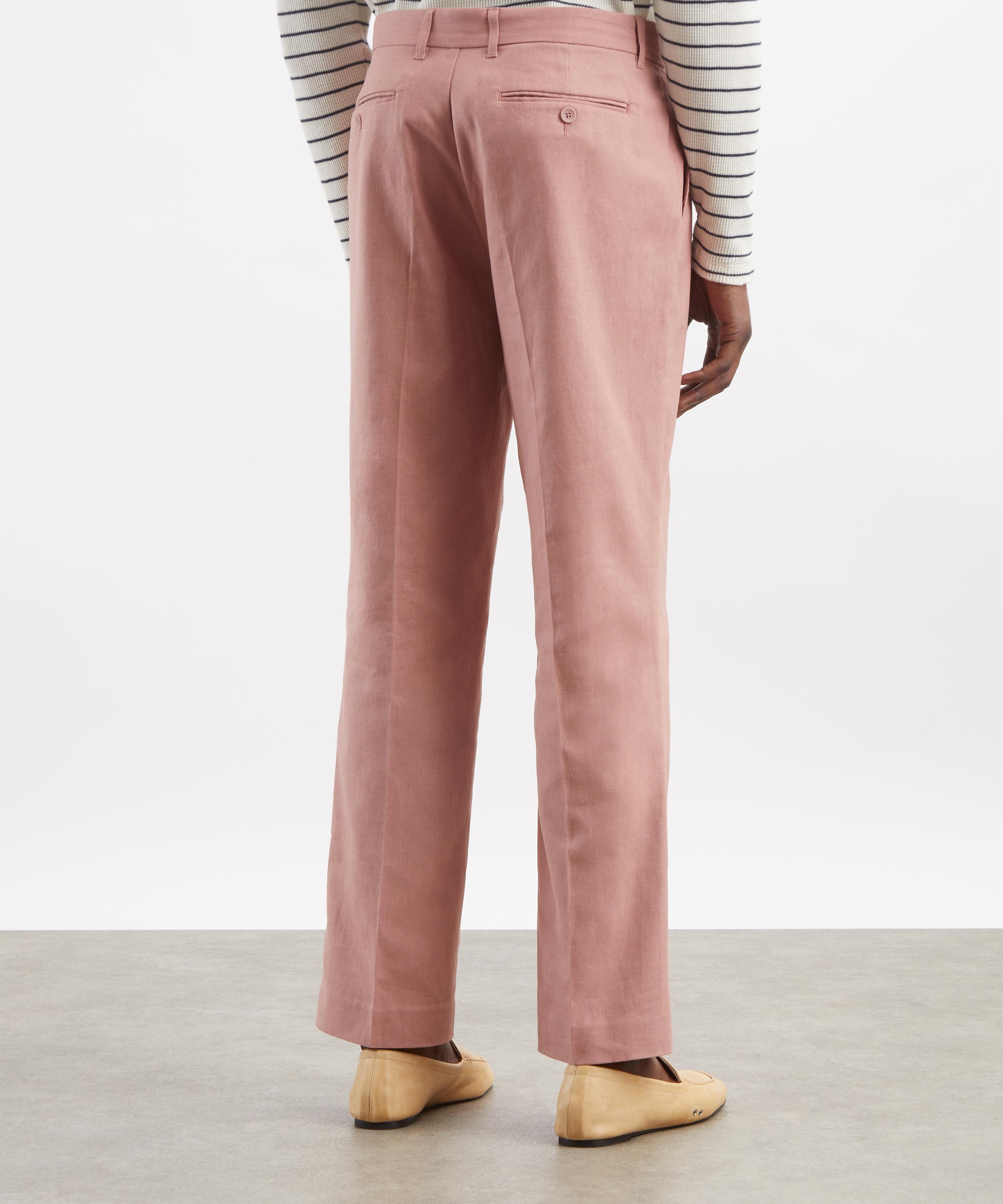 Percival - Mauve Tailored Linen Trousers image number 3