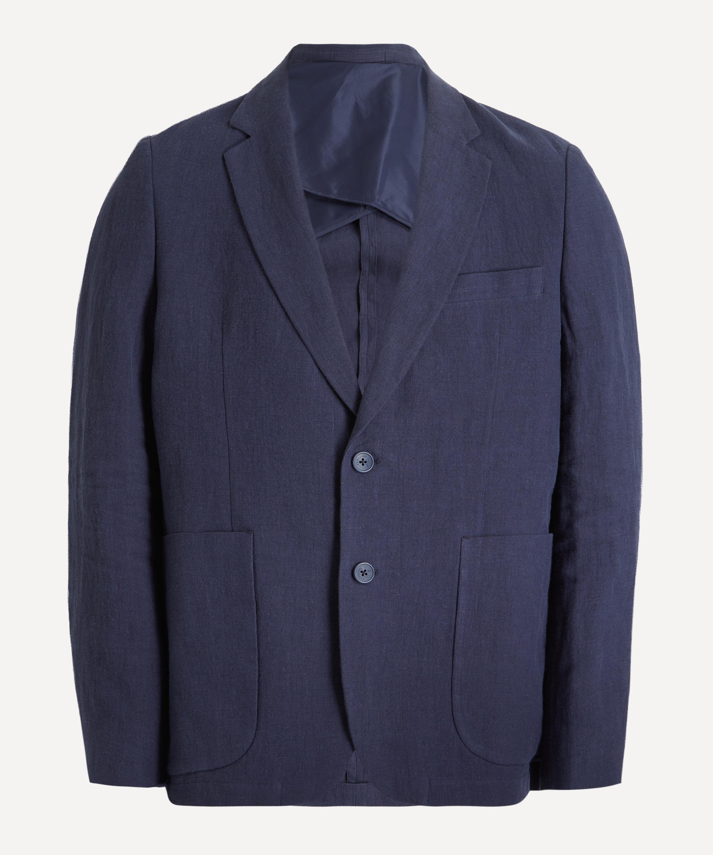 Percival - Navy Blue Tailored Linen Blazer
