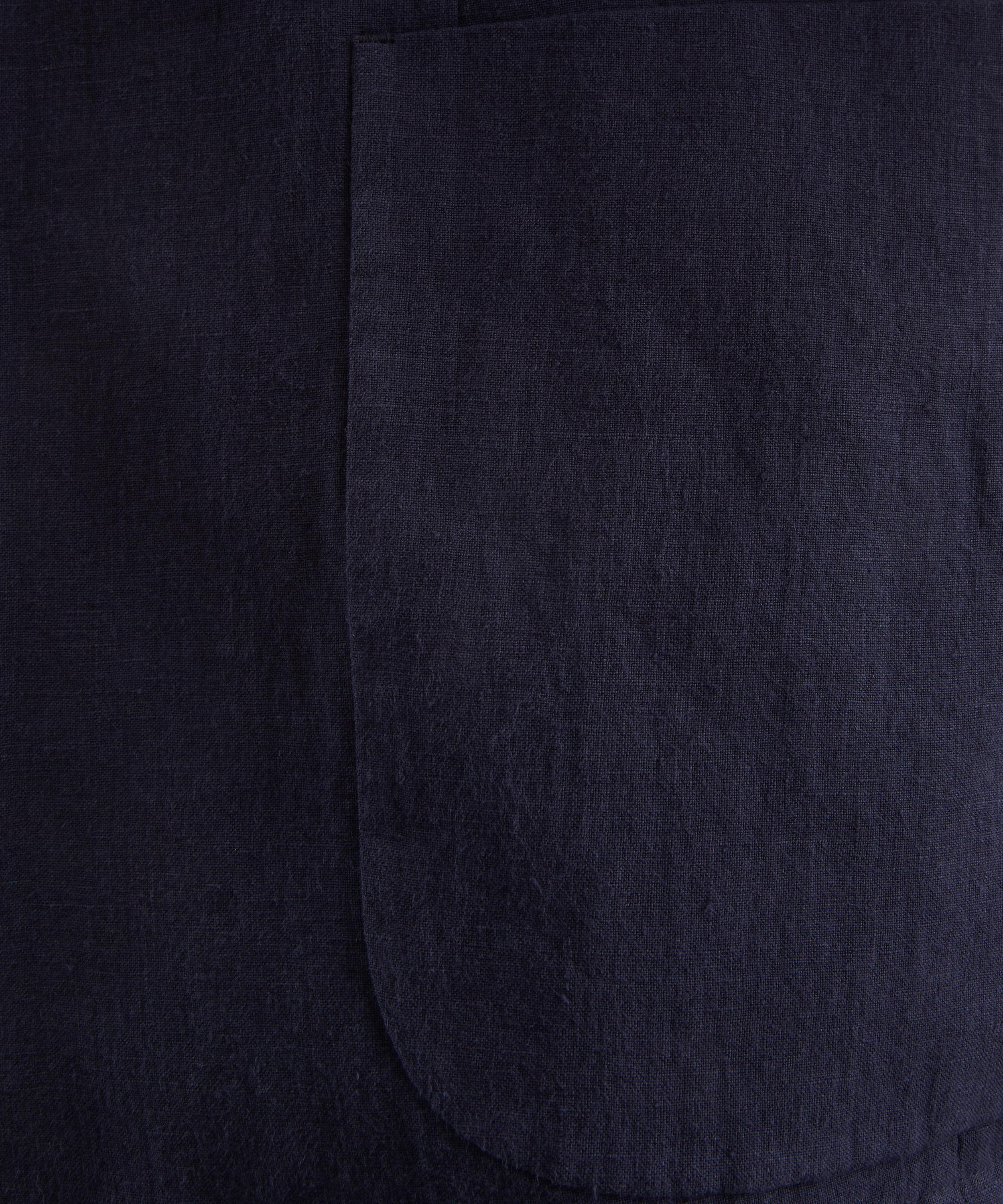 Percival - Navy Blue Tailored Linen Blazer image number 4