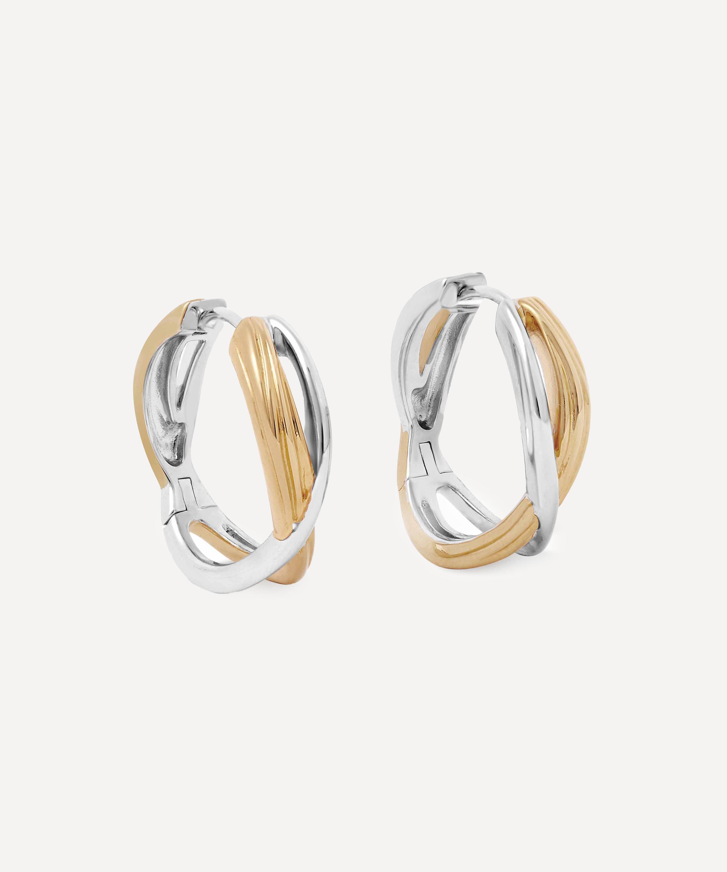 Astley Clarke - Mixed Metal Aurora Weave Maxi Hoop Earrings
