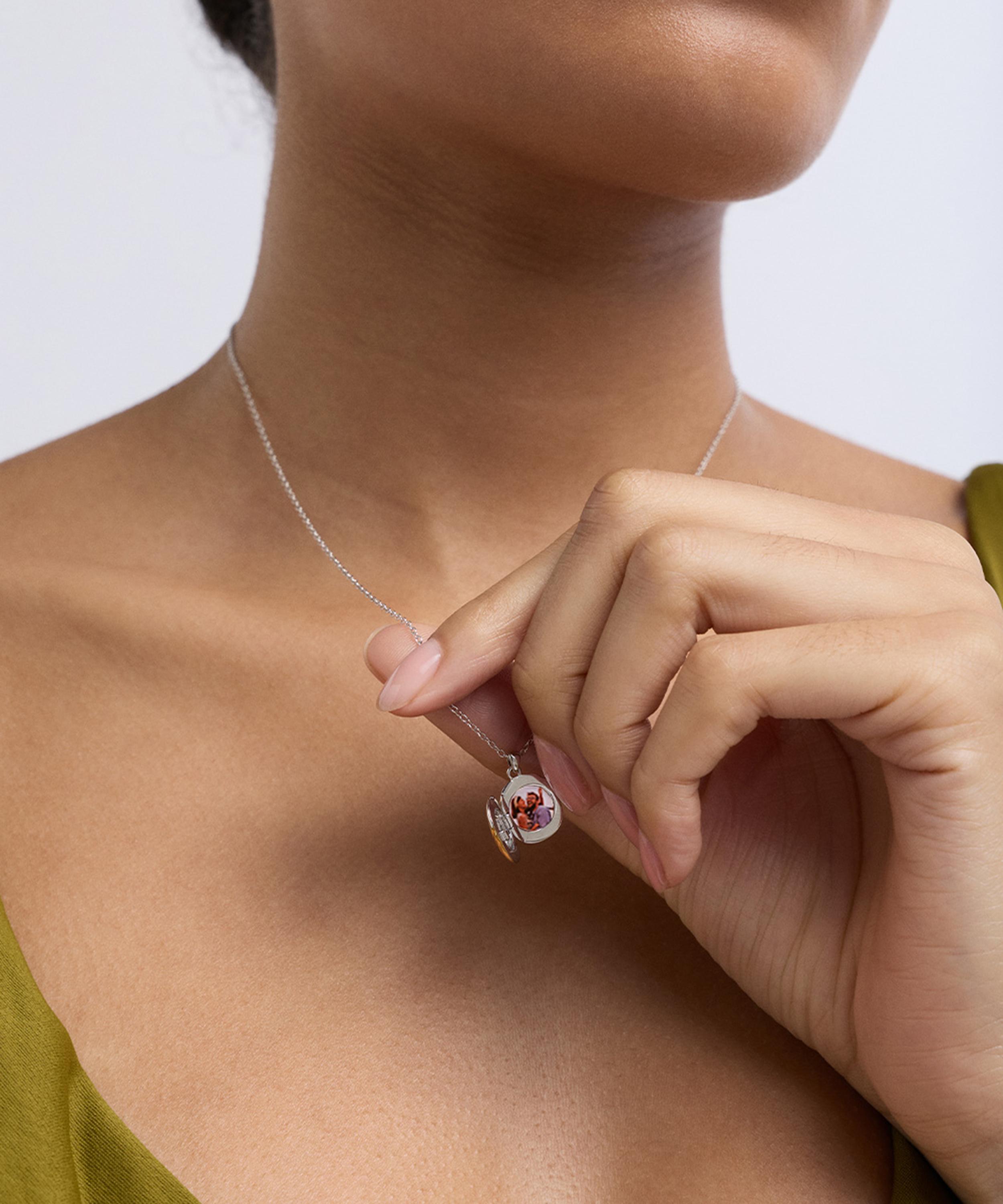 Astley Clarke - Mixed Metal Aurora Weave Locket Necklace image number 2