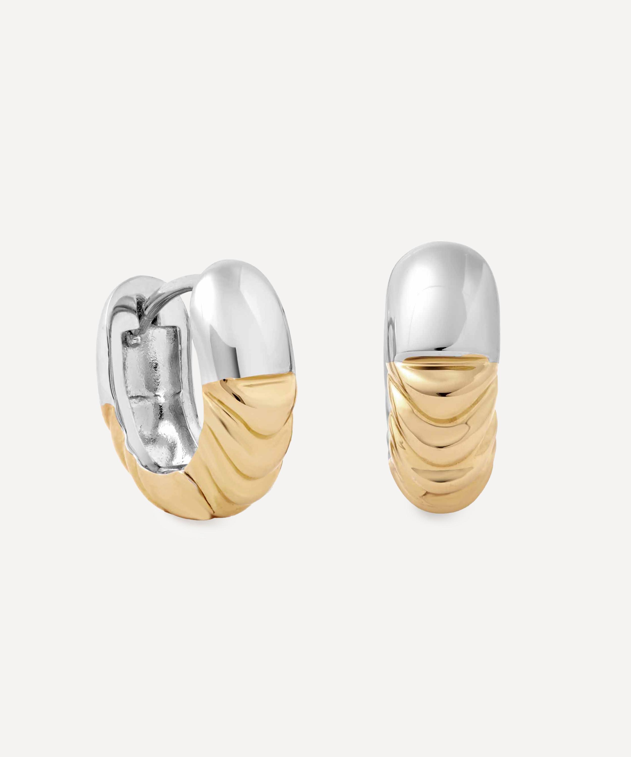 Astley Clarke - Mixed Metal Aurora Weave Hoop Earrings image number 2