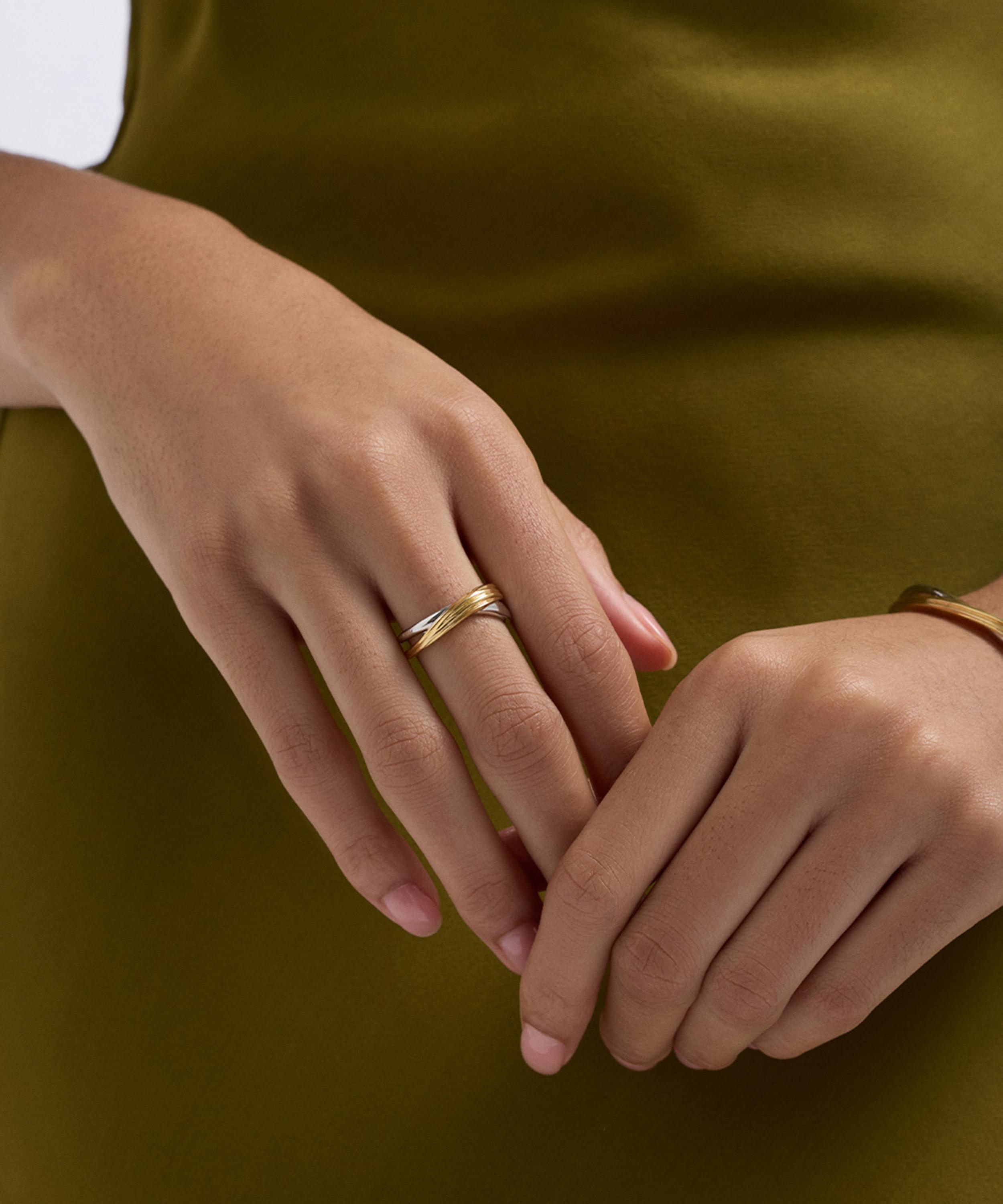 Astley Clarke - Mixed Metal Aurora Weave Ring image number 1