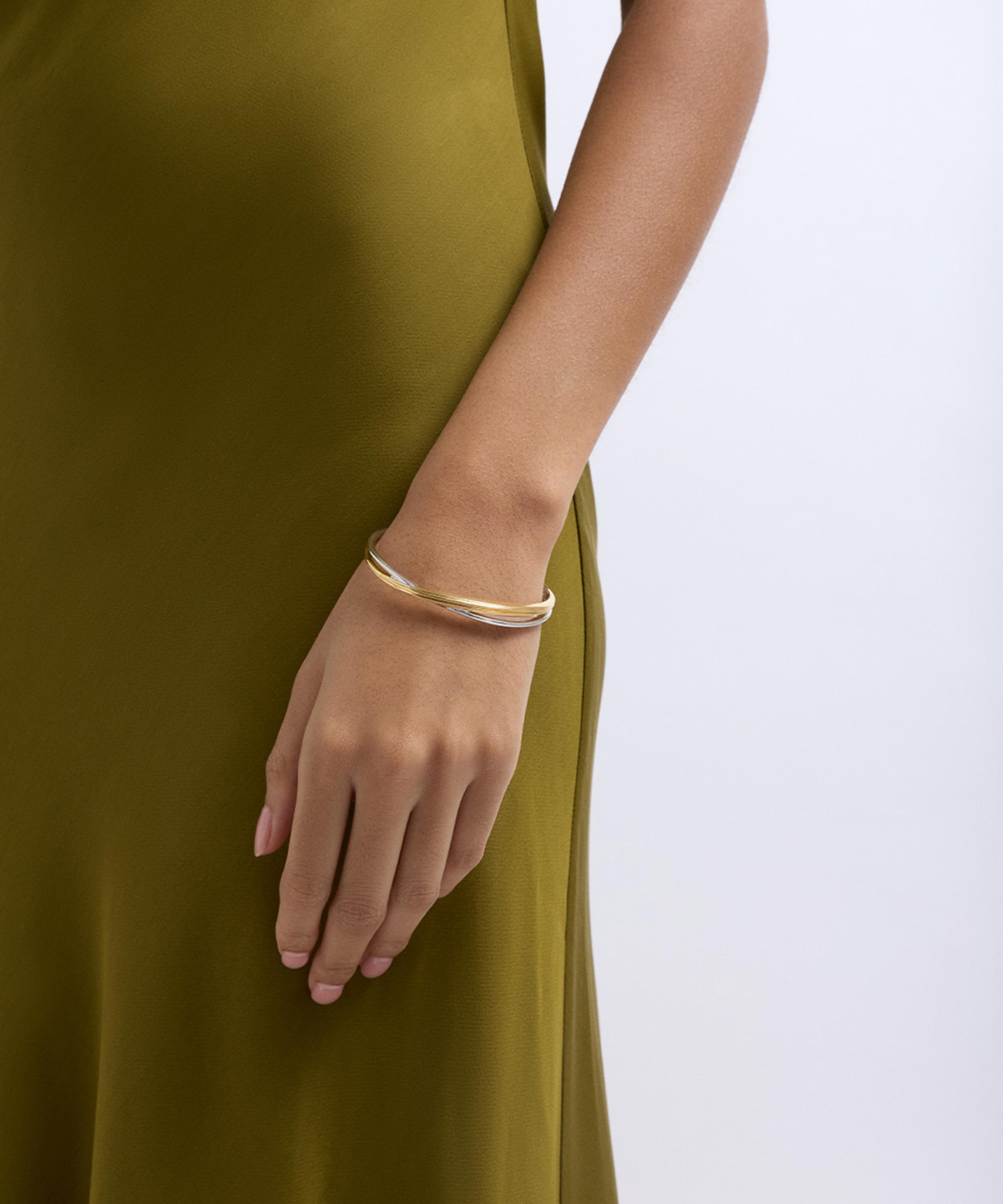 Astley Clarke - Mixed Metal Aurora Weave Bangle Bracelet image number 1