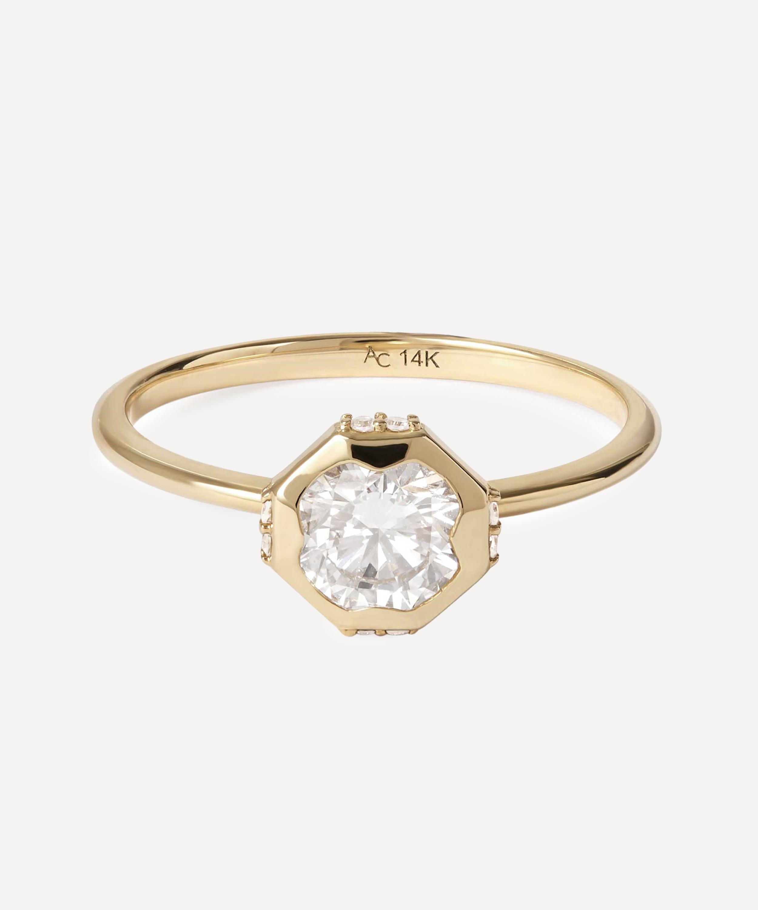 Astley Clarke - 14ct Gold Diamond Solitaire Ring