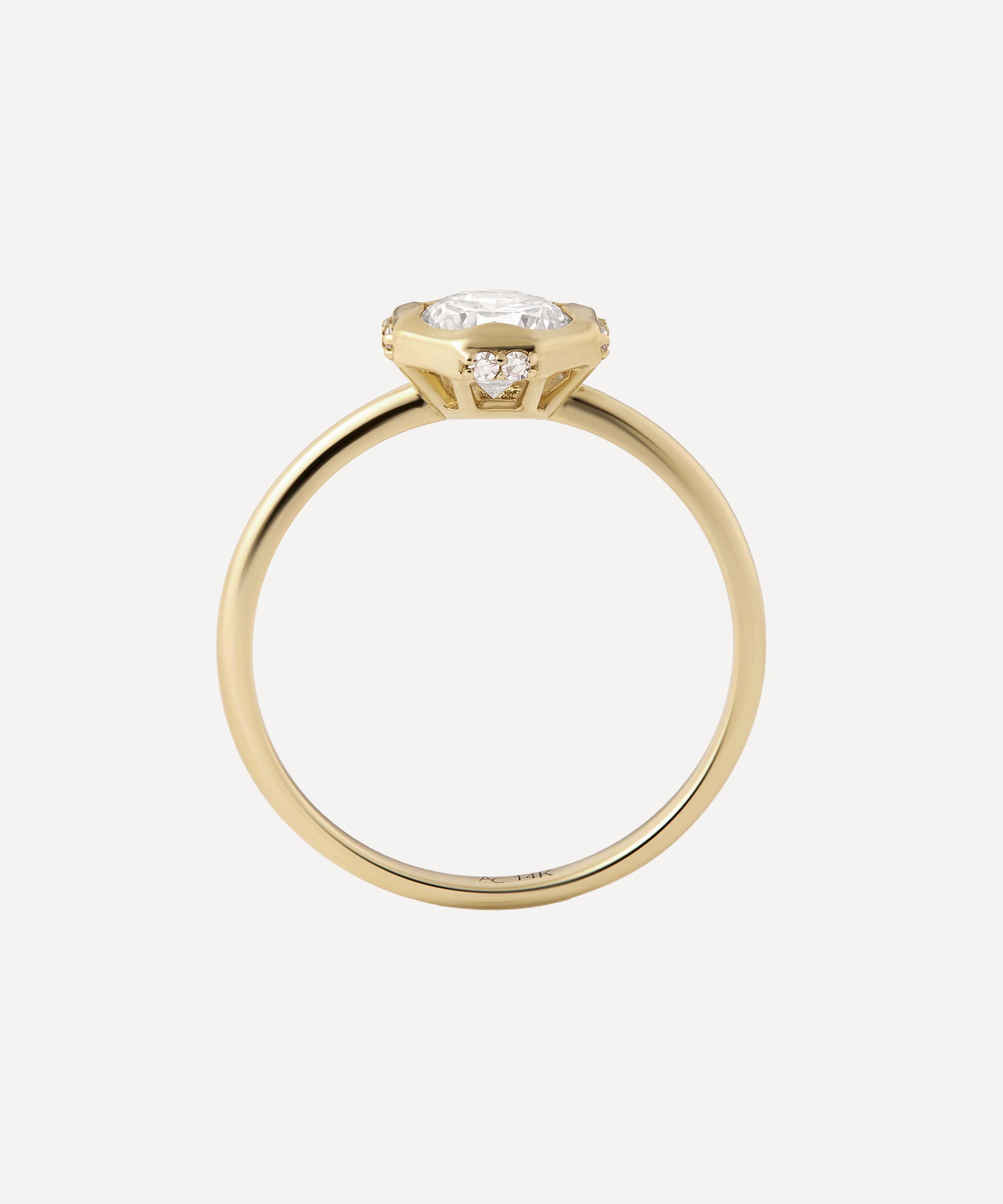 Astley Clarke - 14ct Gold Diamond Solitaire Ring image number 3