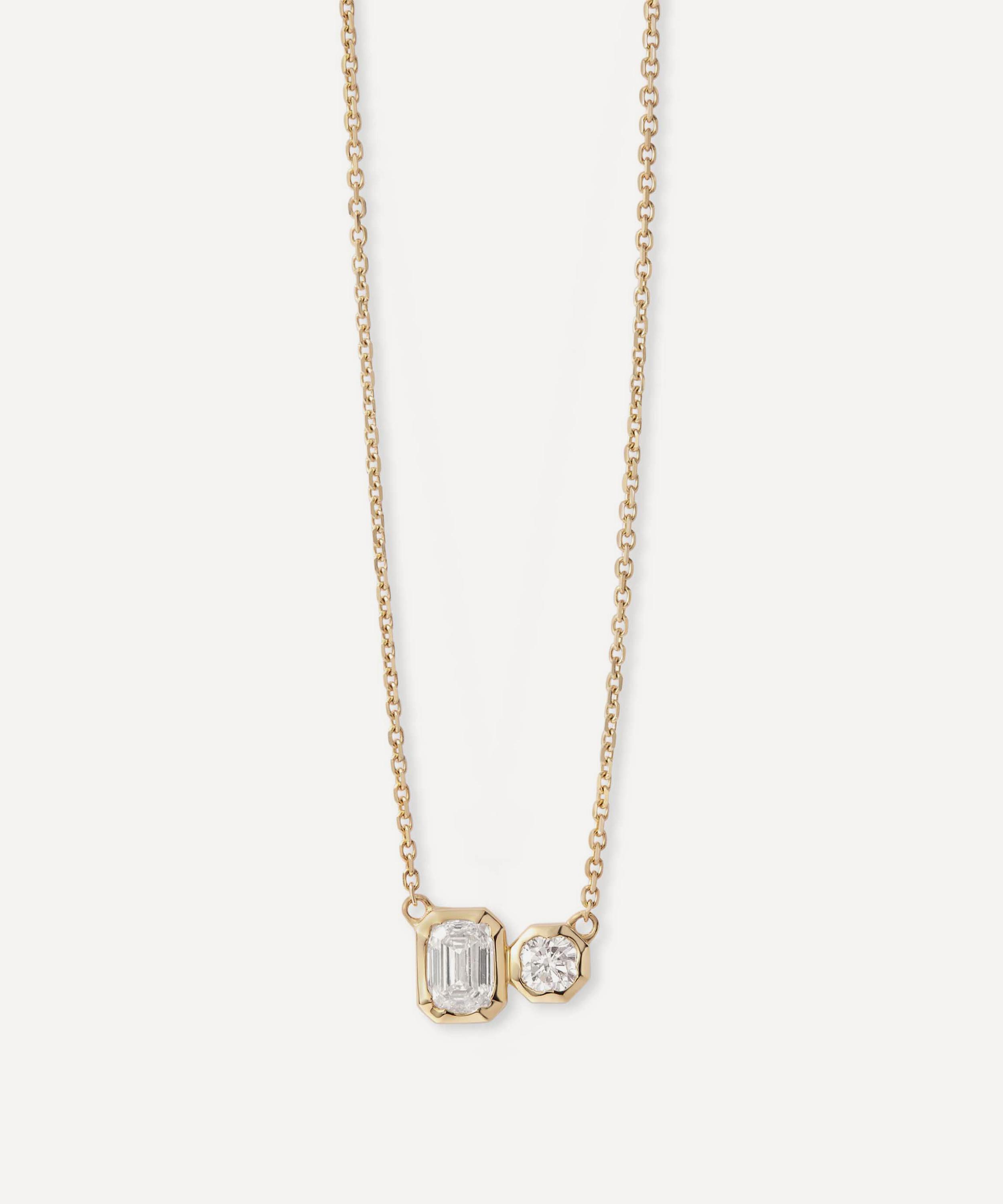 Astley Clarke - 14ct Gold Mini Toi et Moi Diamond Pendant Necklace