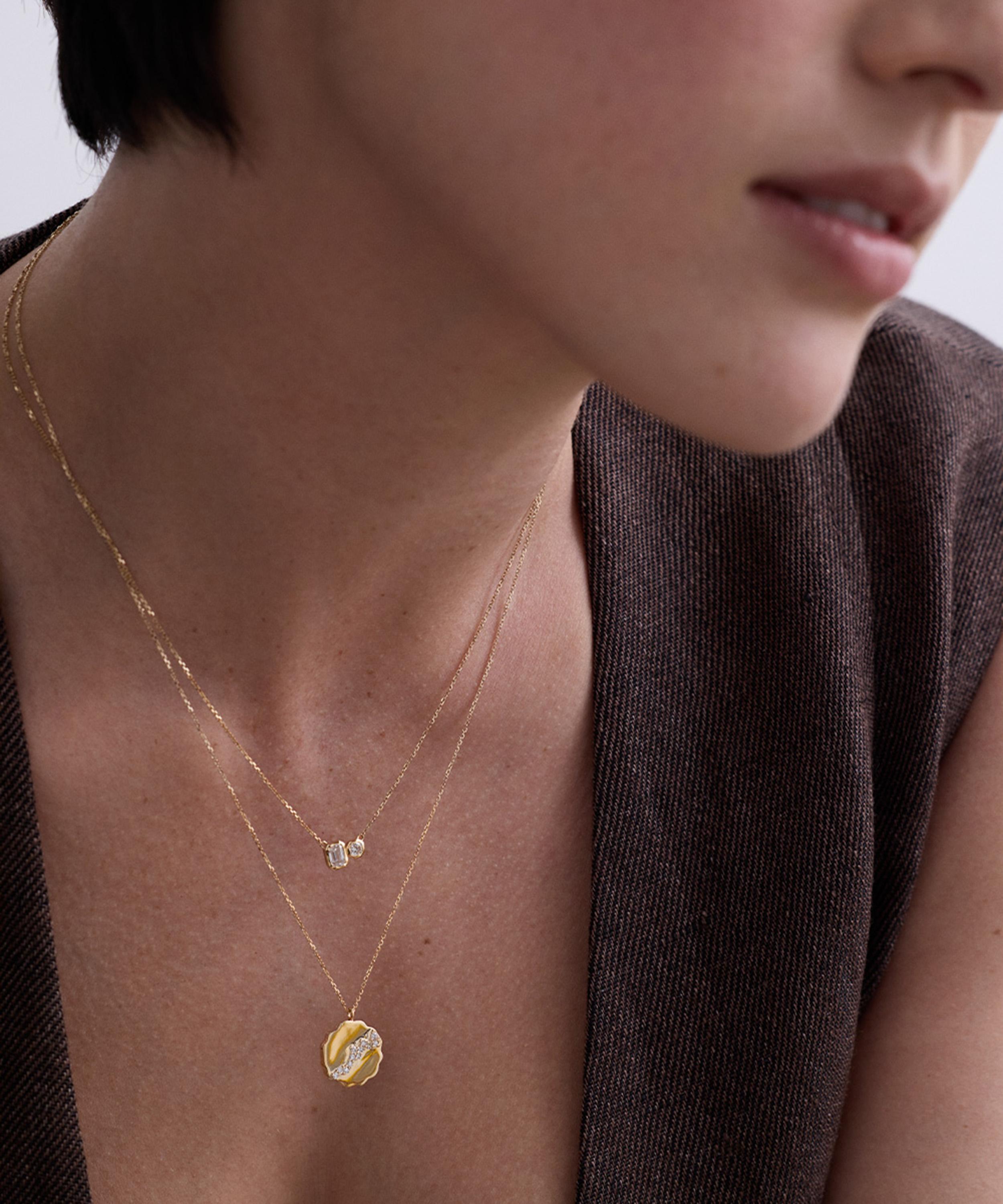 Astley Clarke - 14ct Gold Mini Toi et Moi Diamond Pendant Necklace image number 2