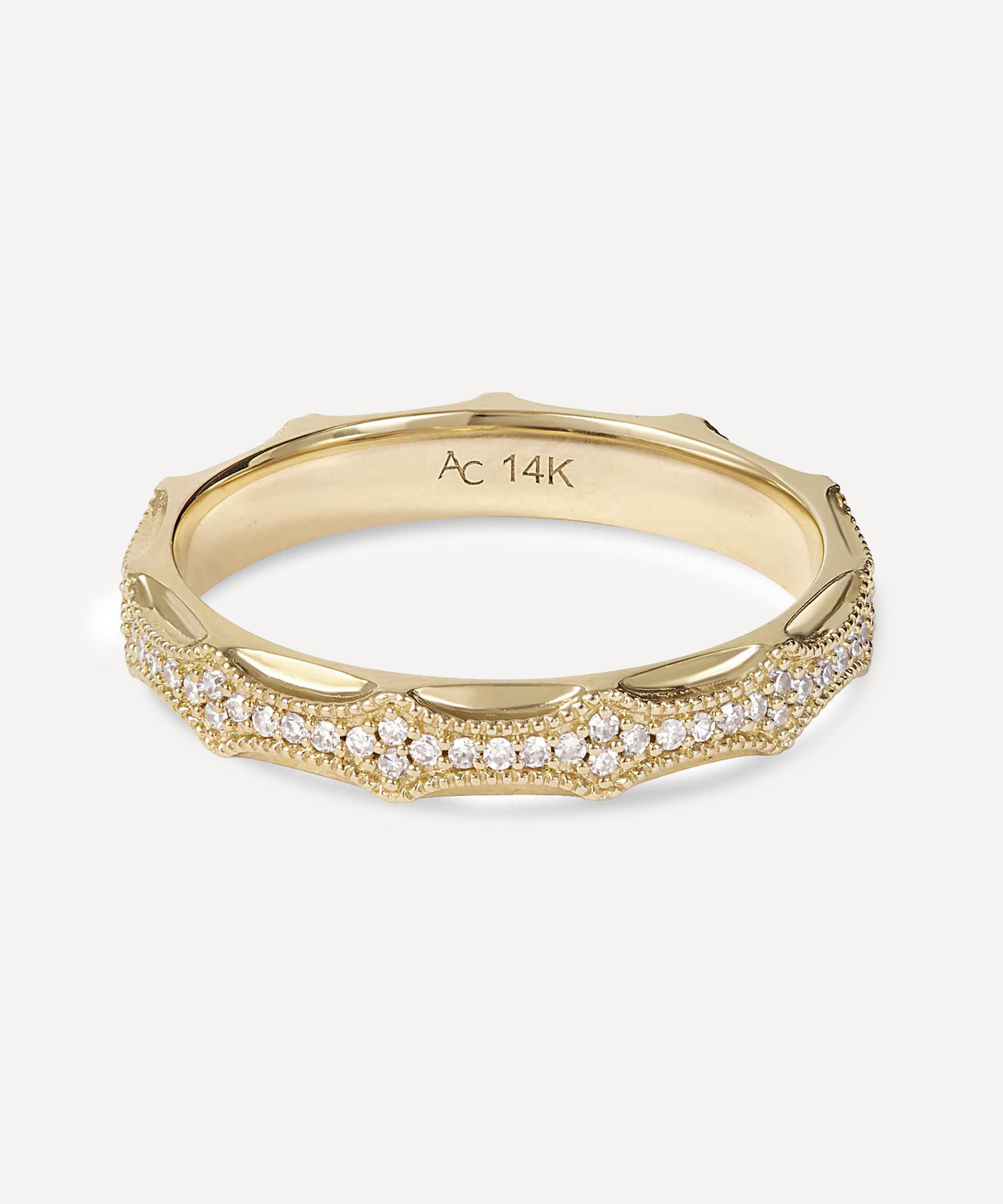 Astley Clarke - 14ct Gold Strobe Diamond Eternity Ring