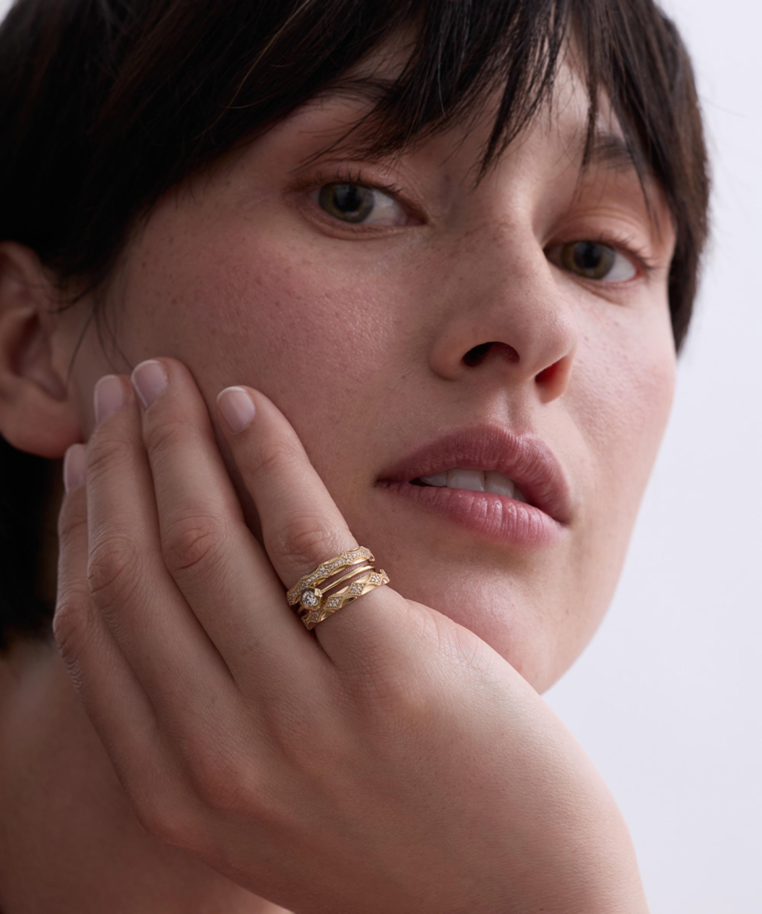 Astley Clarke - 14ct Gold Strobe Diamond Eternity Ring image number 3