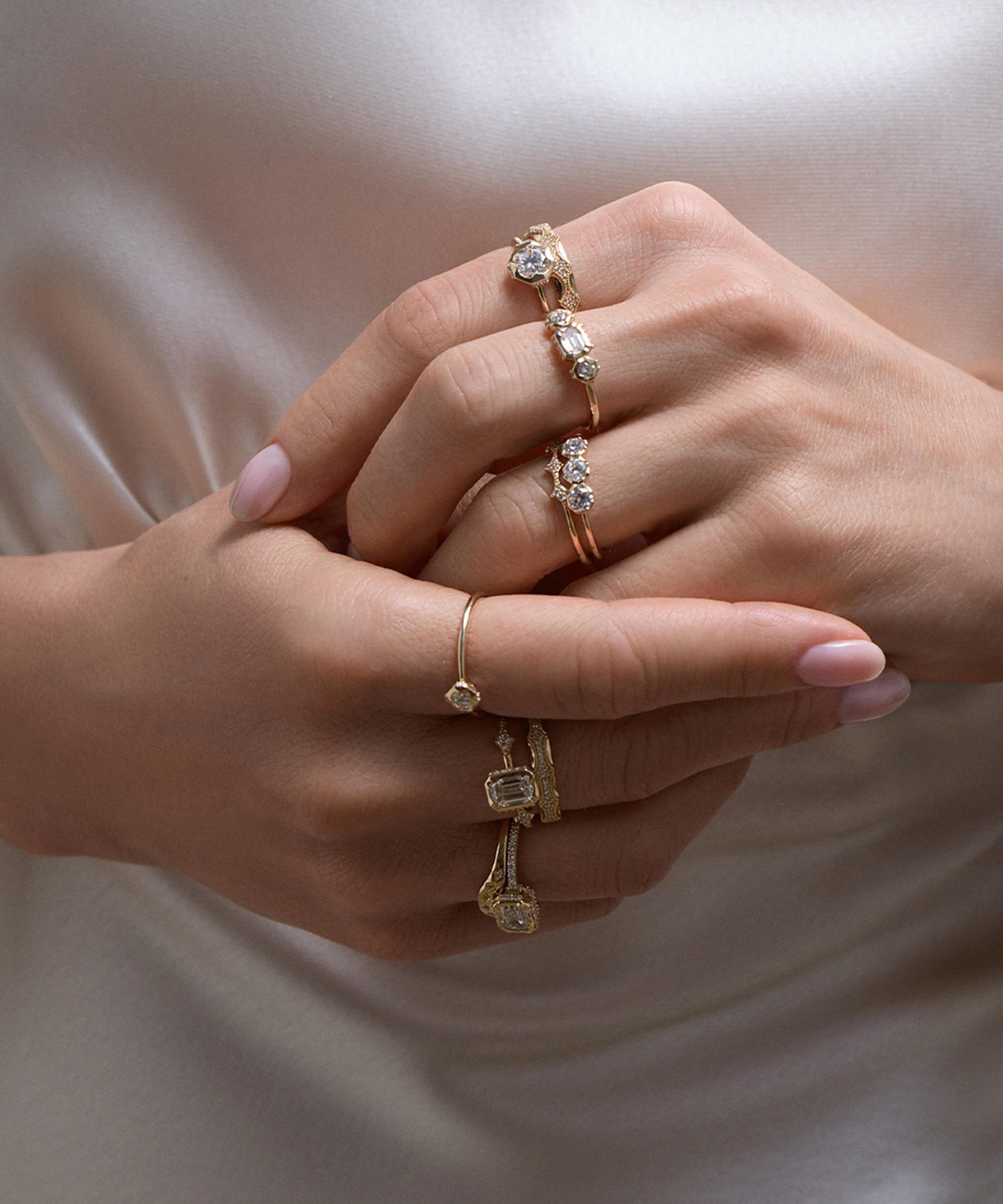 Astley Clarke - 14ct Gold Strobe Diamond Eternity Ring image number 4