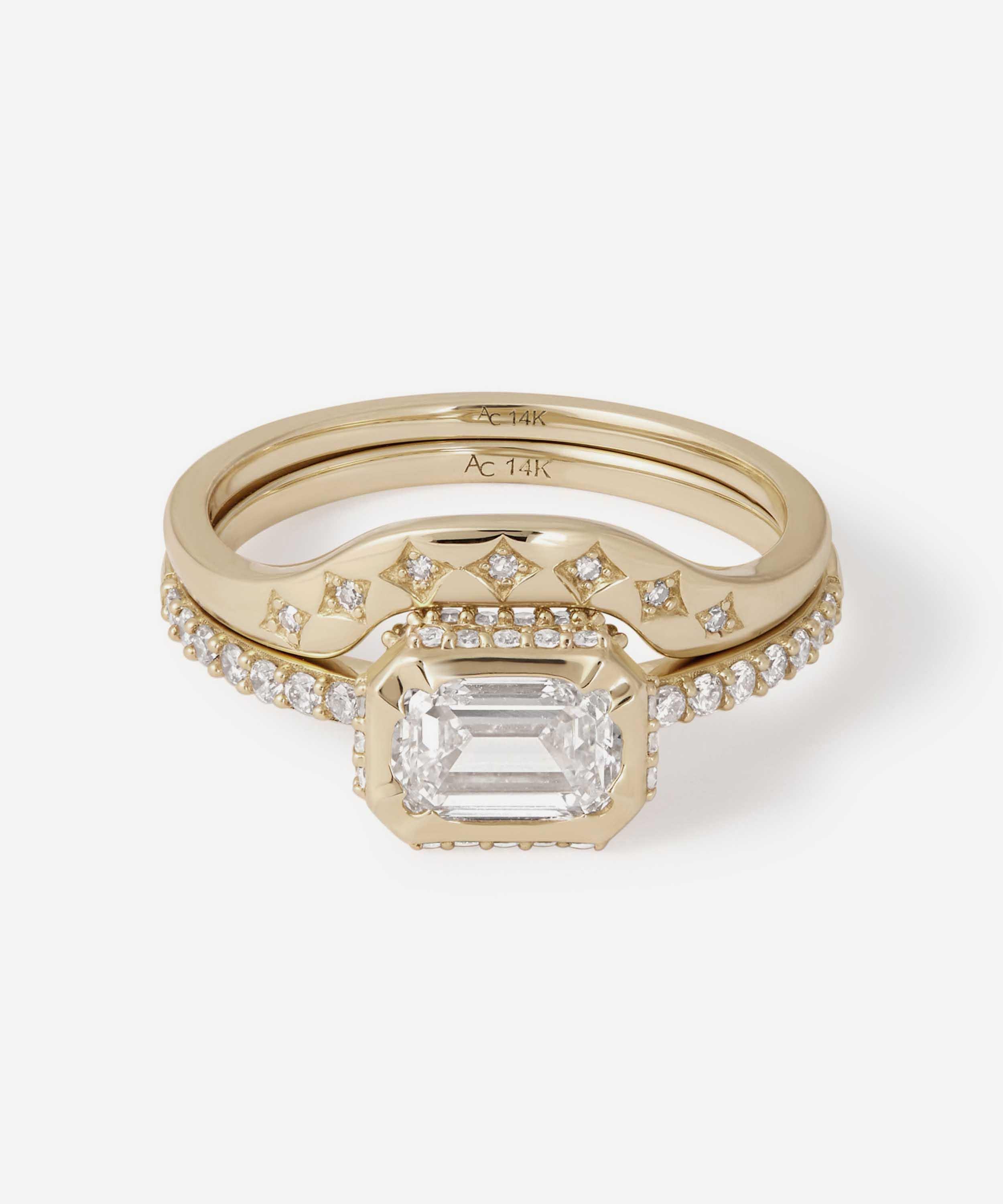Astley Clarke - 14ct Gold Diamond Ring Jacket image number 2
