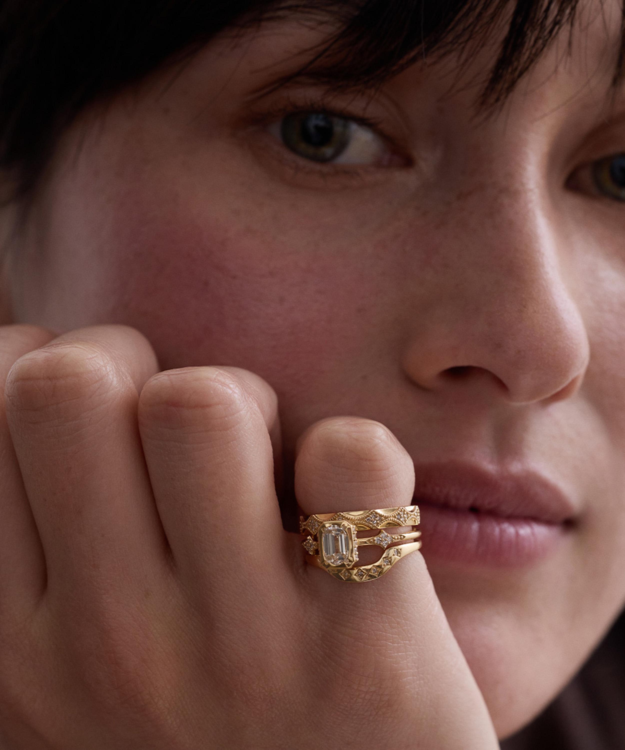 Astley Clarke - 14ct Gold Diamond Ring Jacket image number 3