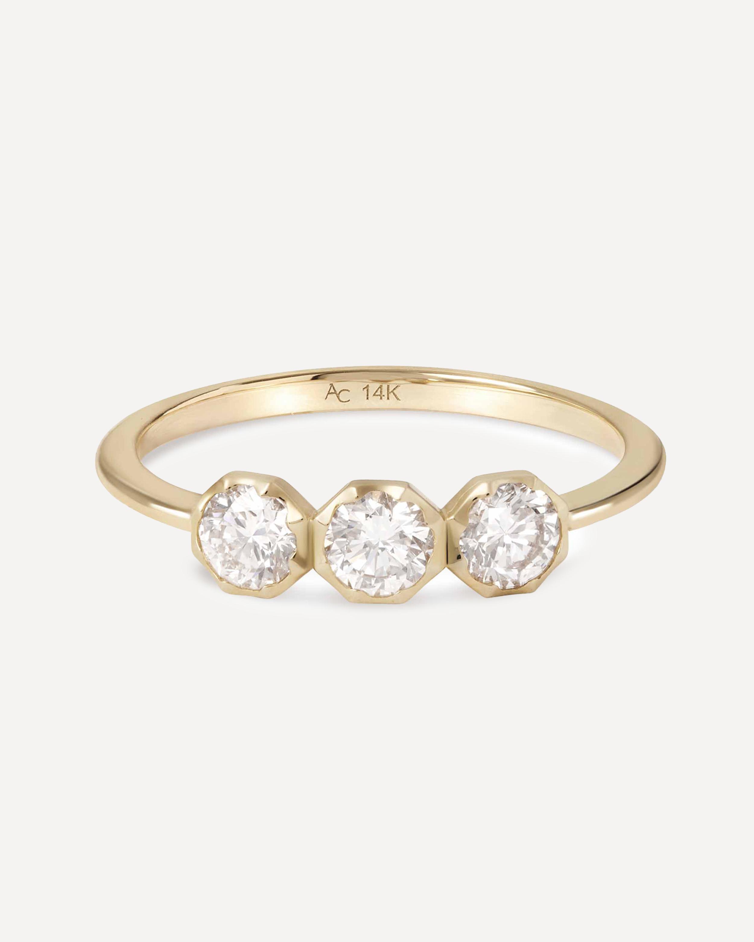 Astley Clarke - 14ct Gold Trio Diamond Ring