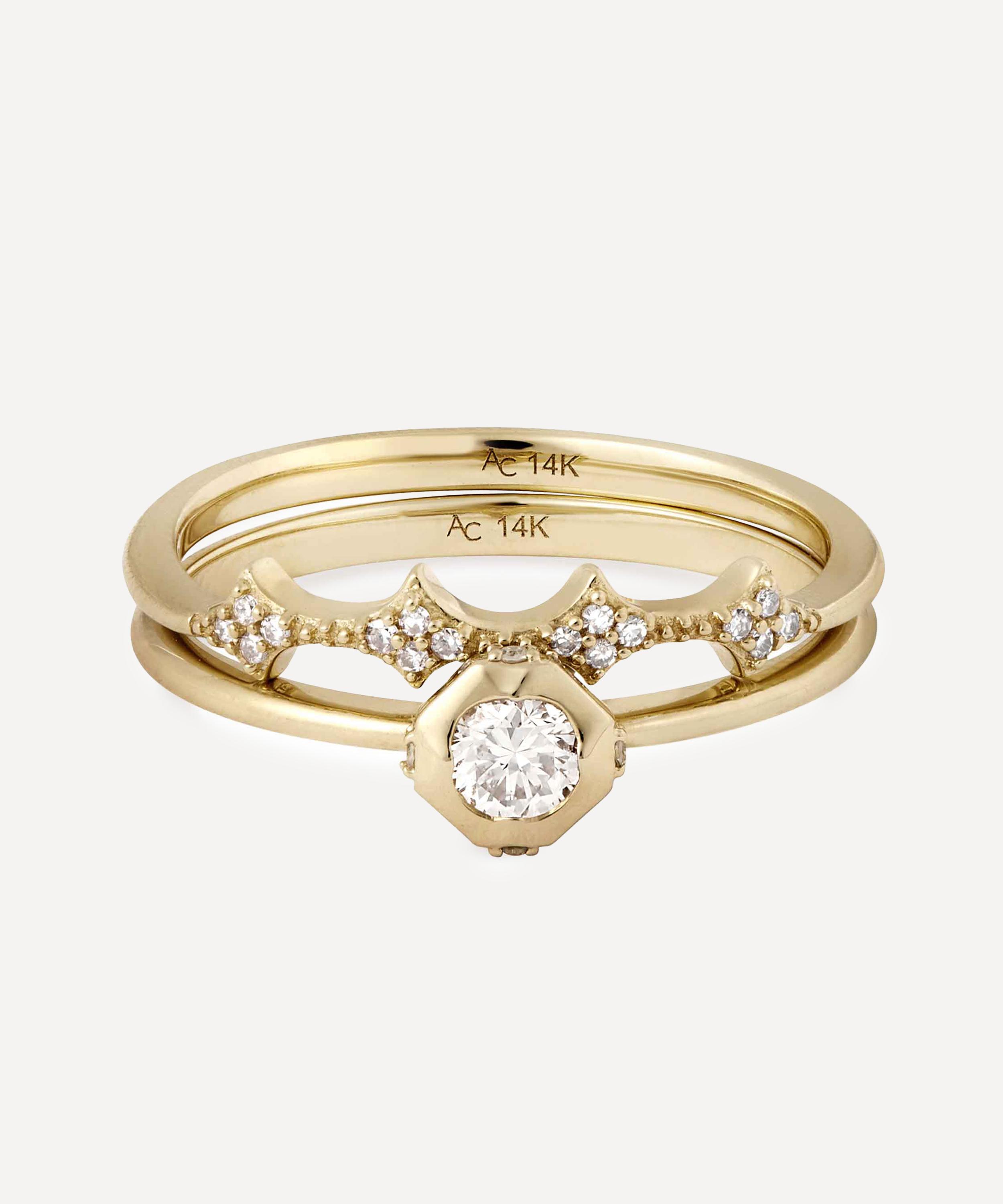 Astley Clarke - 14ct Gold Luna Diamond Ring Jacket image number 2