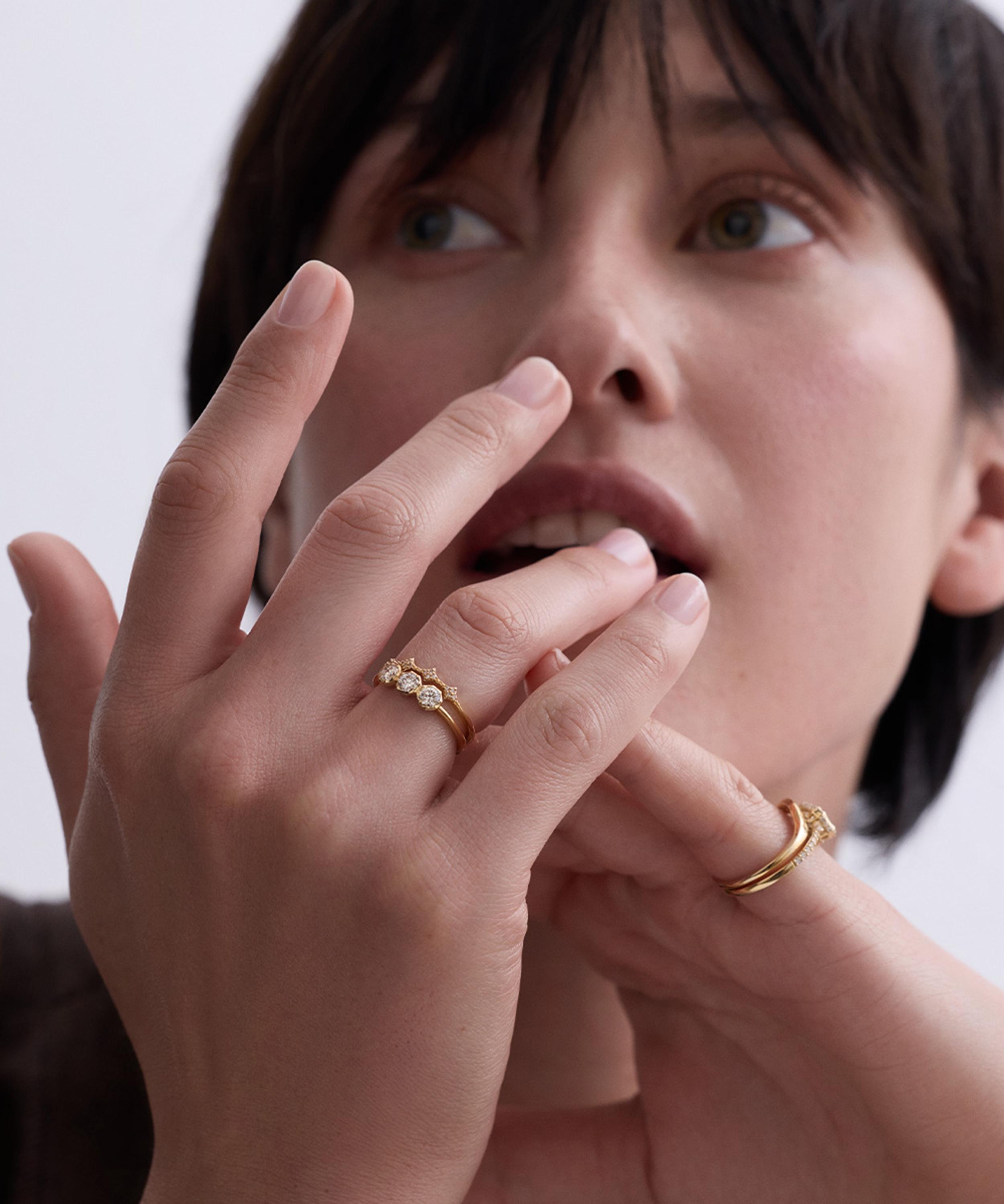 Astley Clarke - 14ct Gold Luna Diamond Ring Jacket image number 3