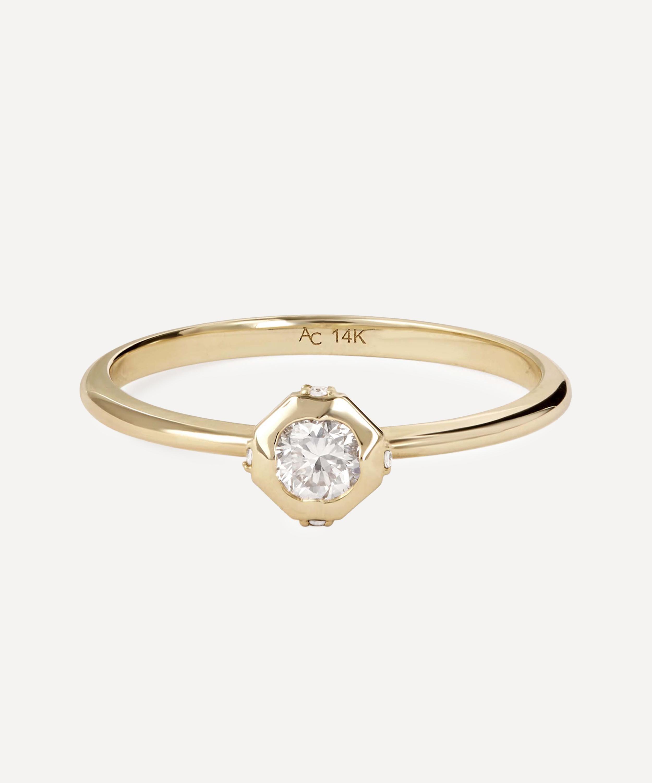 Astley Clarke - 14ct Gold Diamond Solitaire Ring