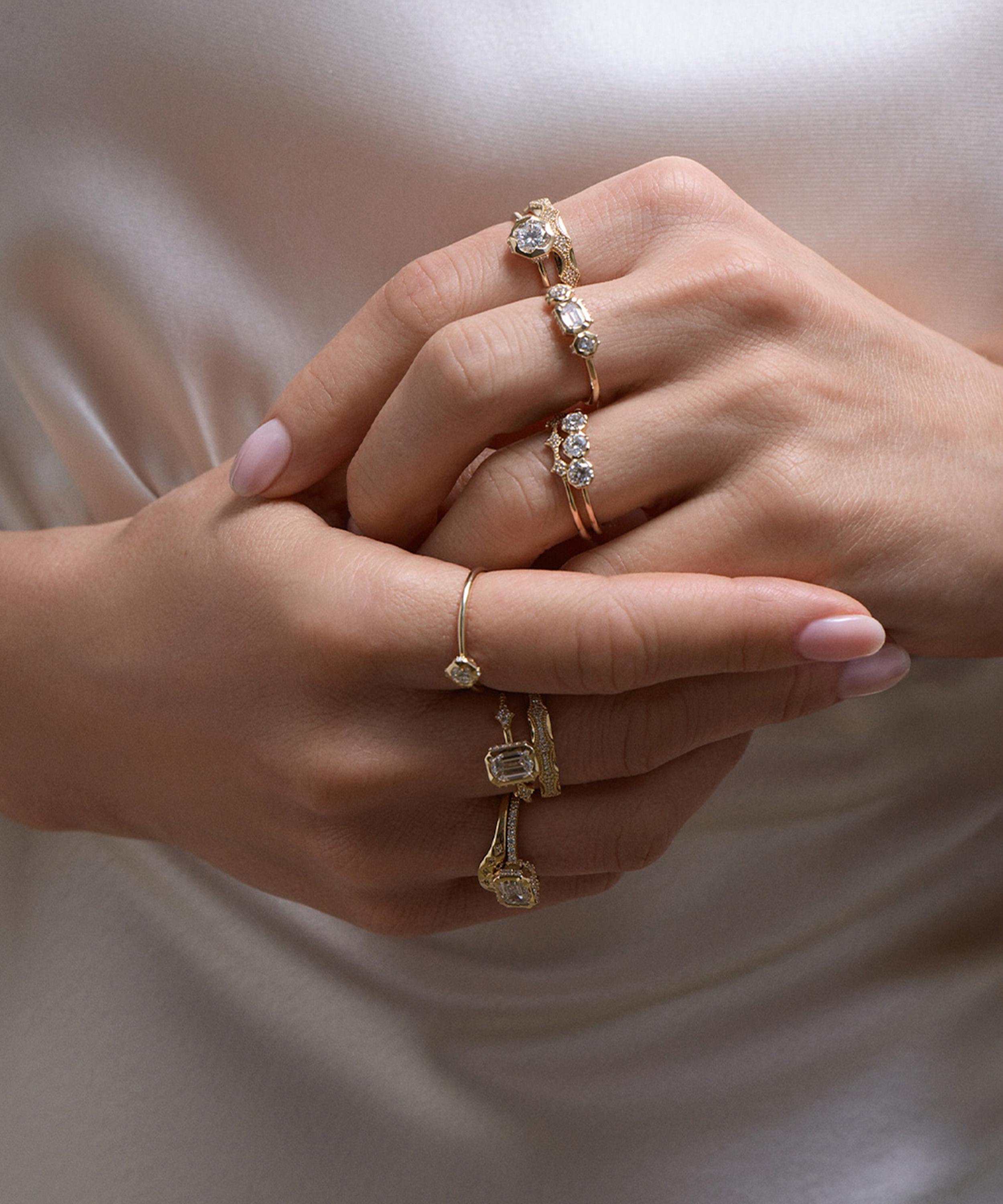 Astley Clarke - 14ct Gold Diamond Solitaire Ring image number 3