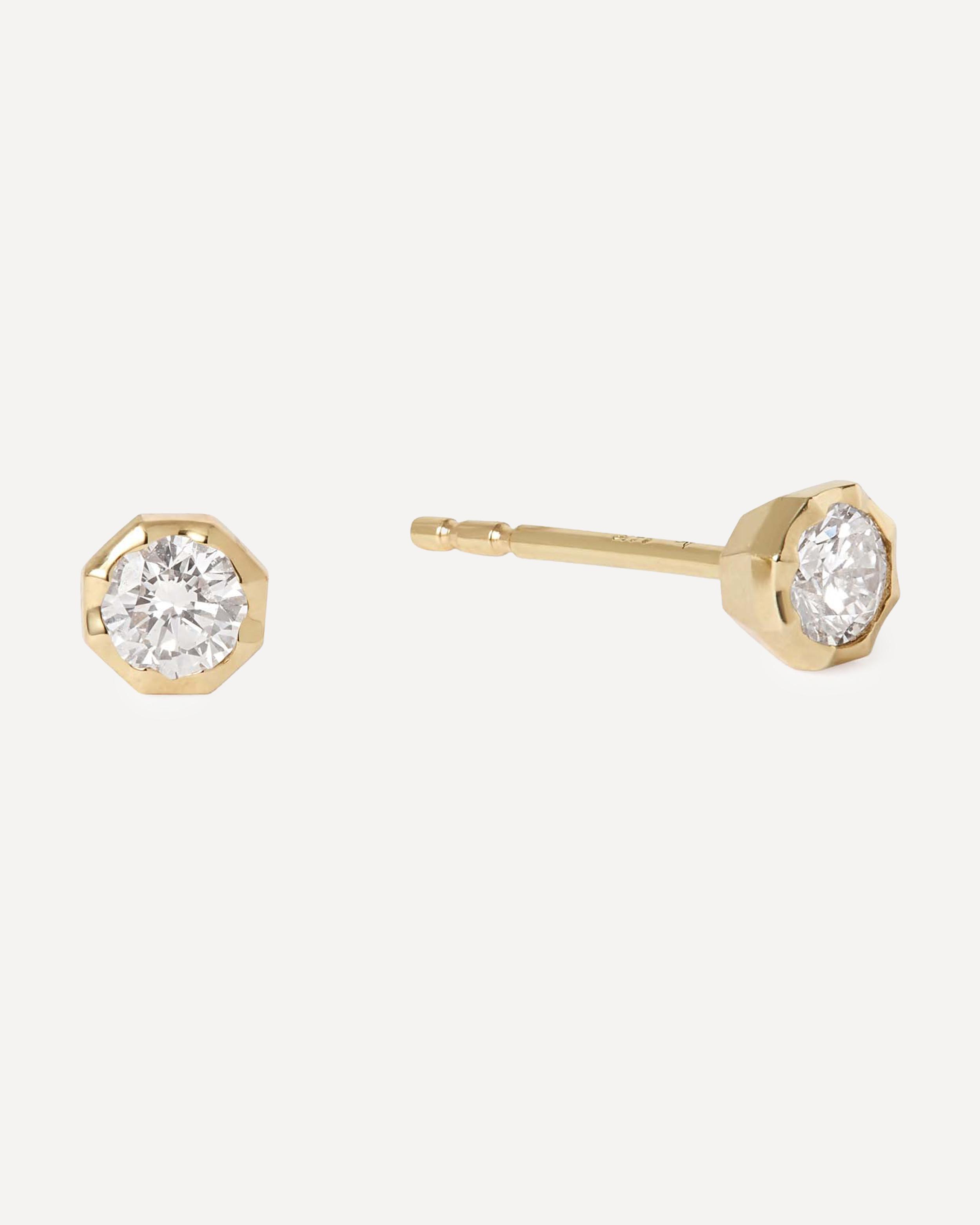 Astley Clarke - 14ct Gold Solitaire Diamond Stud Earrings