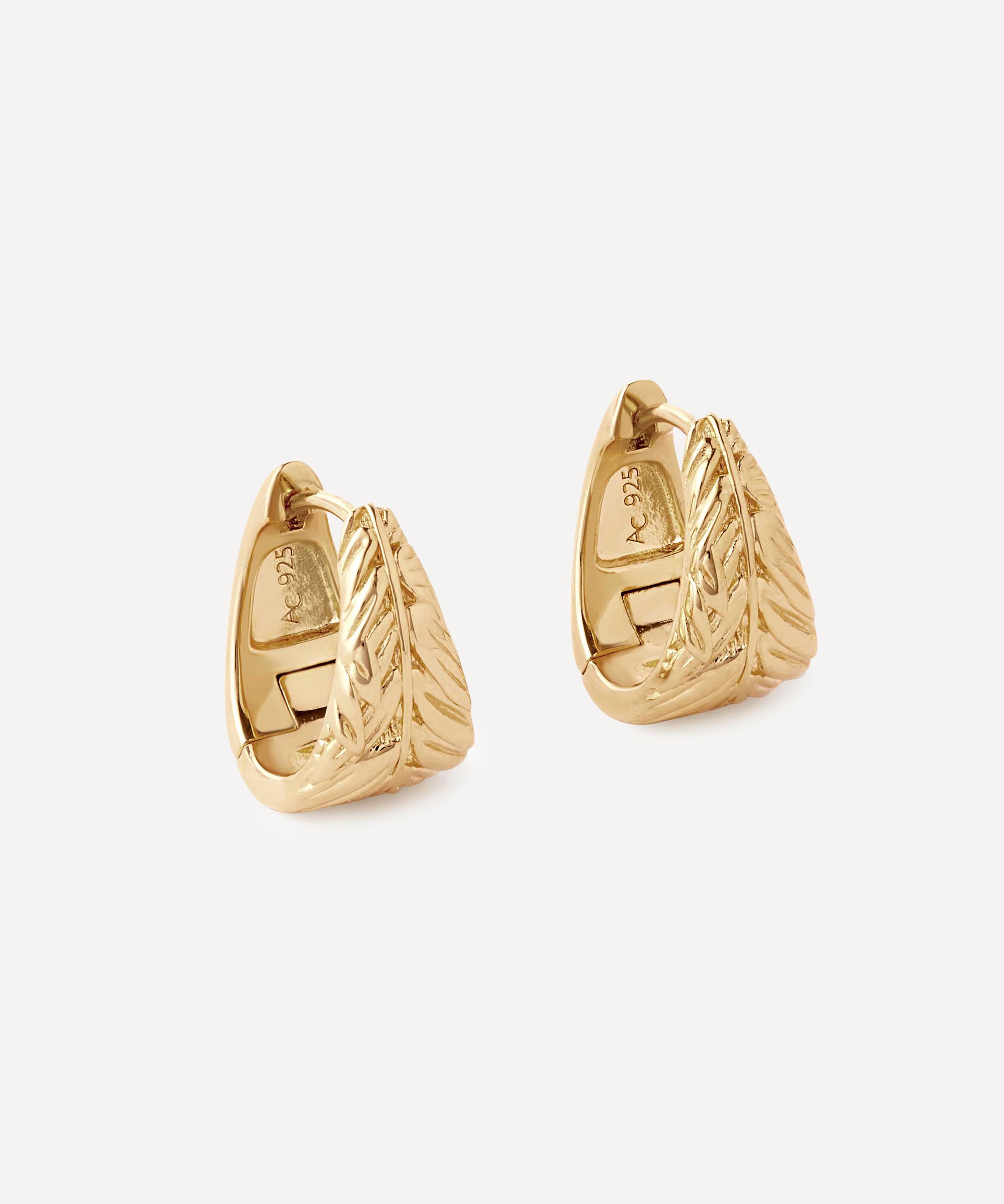 Astley Clarke - 18ct Gold-Plated Terra Scoop Huggie Hoop Earrings image number 0