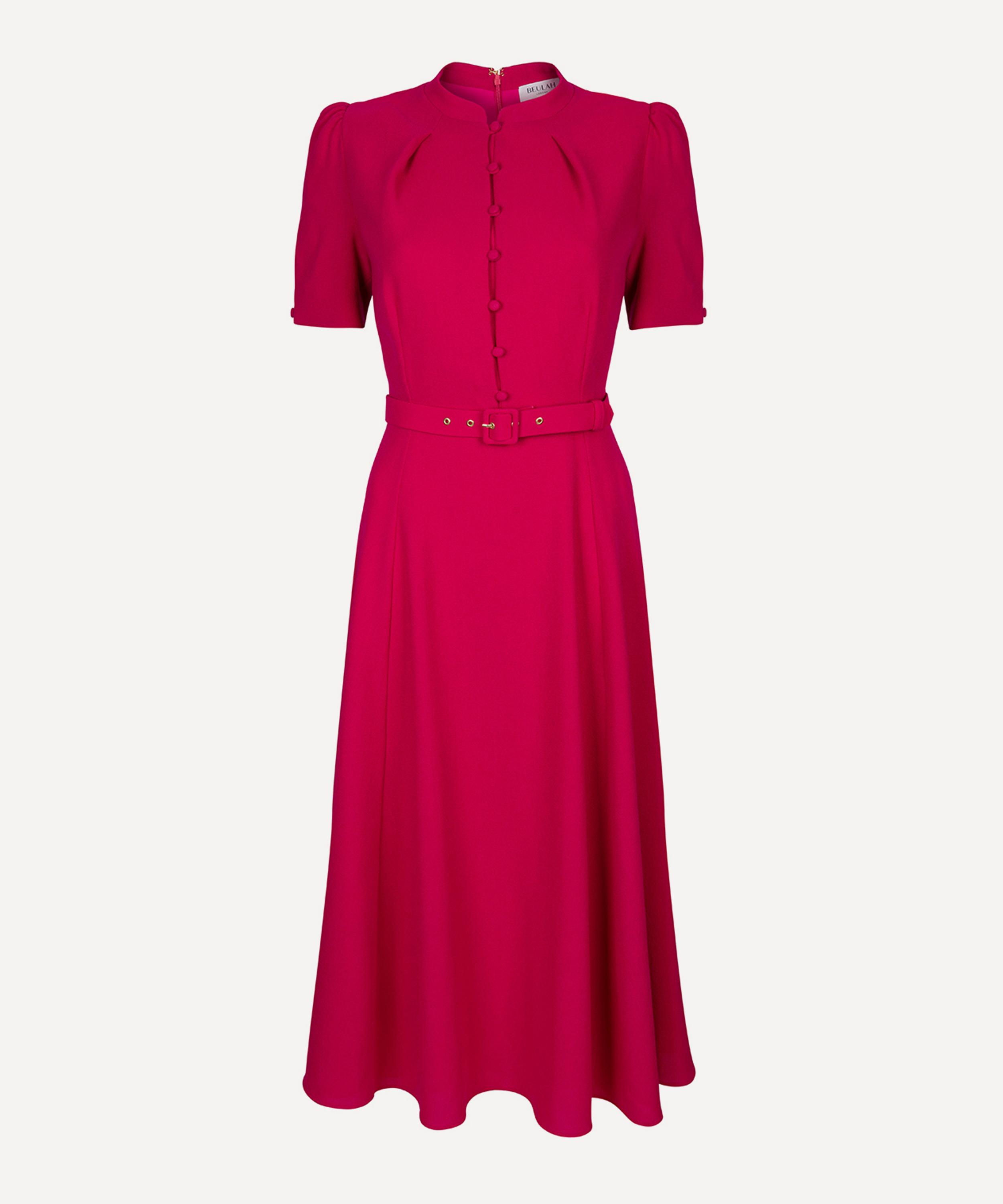 Beulah - Ahana Fuchsia Short-Sleeve Dress