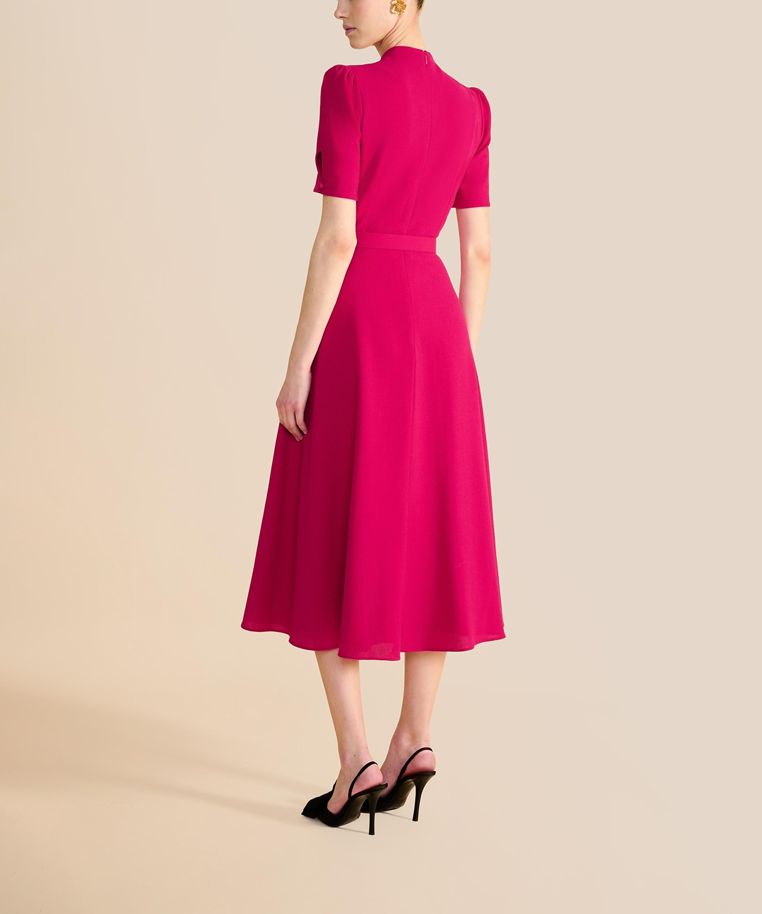 Beulah - Ahana Fuchsia Short-Sleeve Dress image number 5