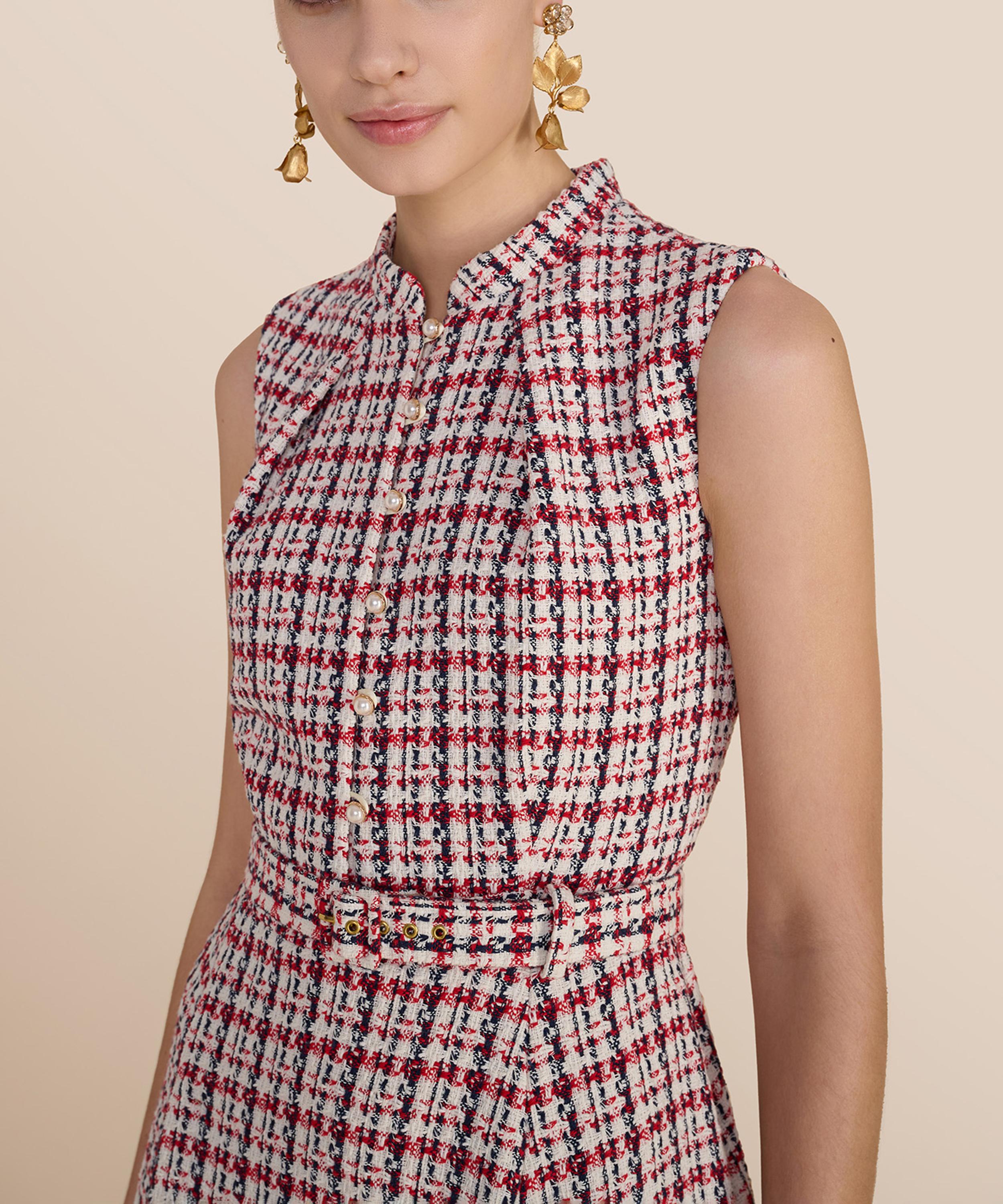 Beulah - Ahana Sleeveless Check Dress image number 3